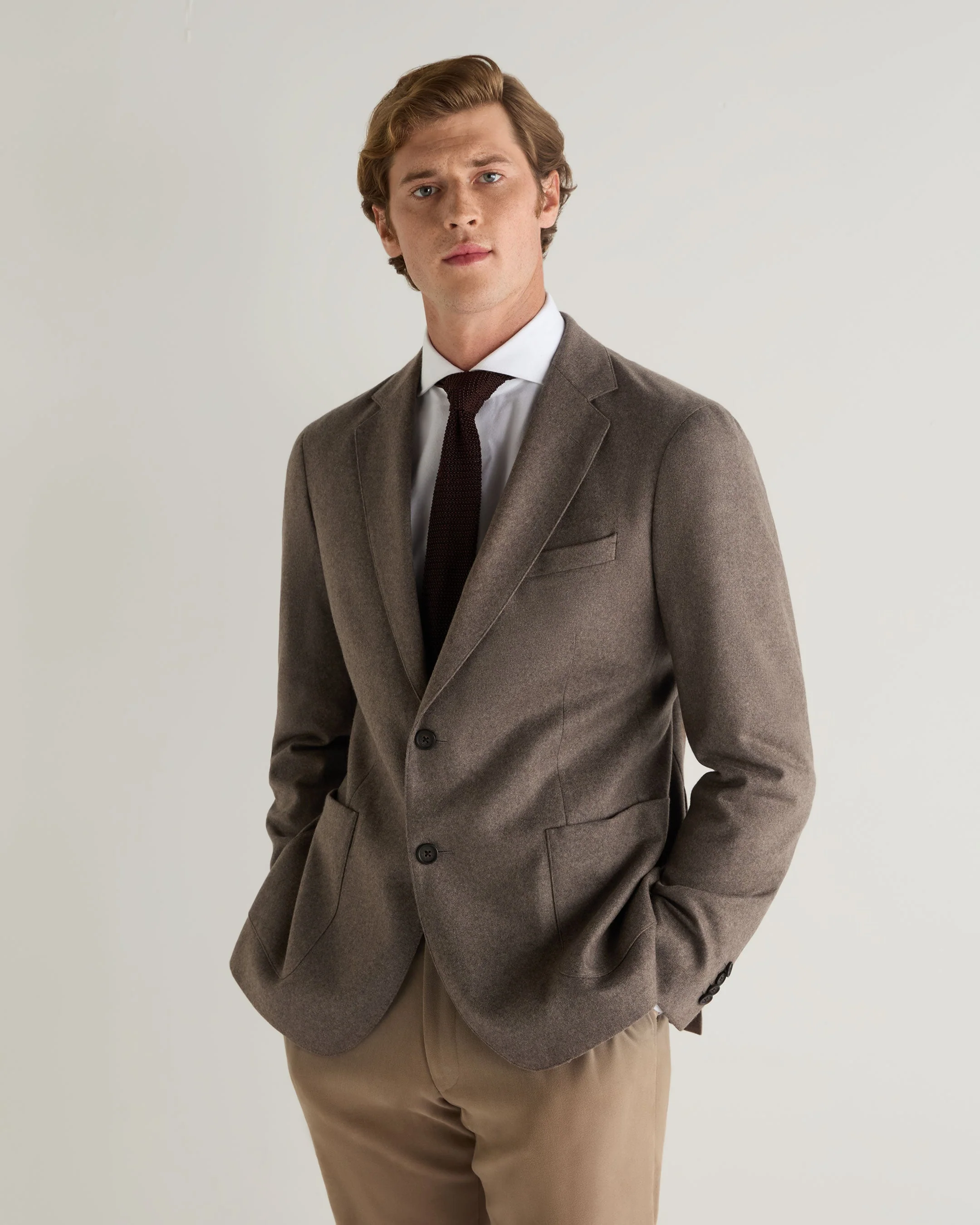 007 Ultra Soft Jacket Taupe Brown - Image 3