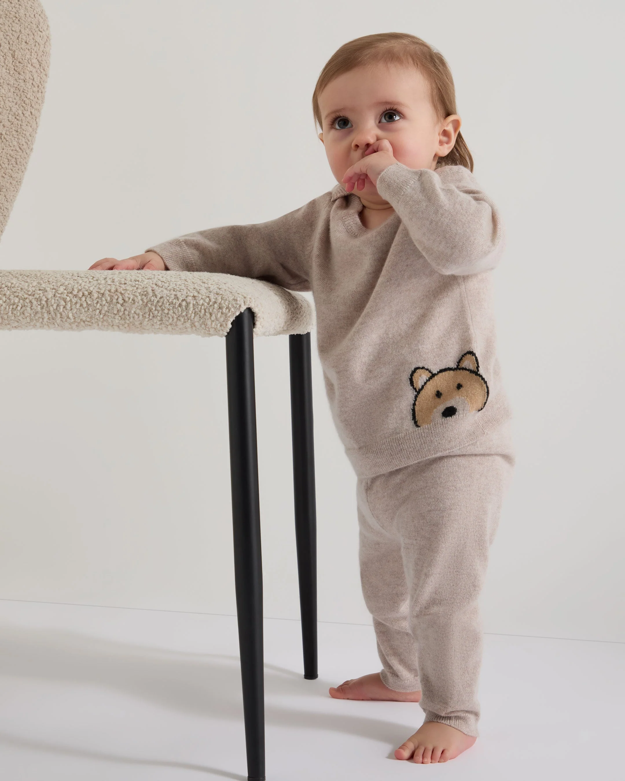 Bear Cashmere Sweater Light Oatmeal Brown - Image 6