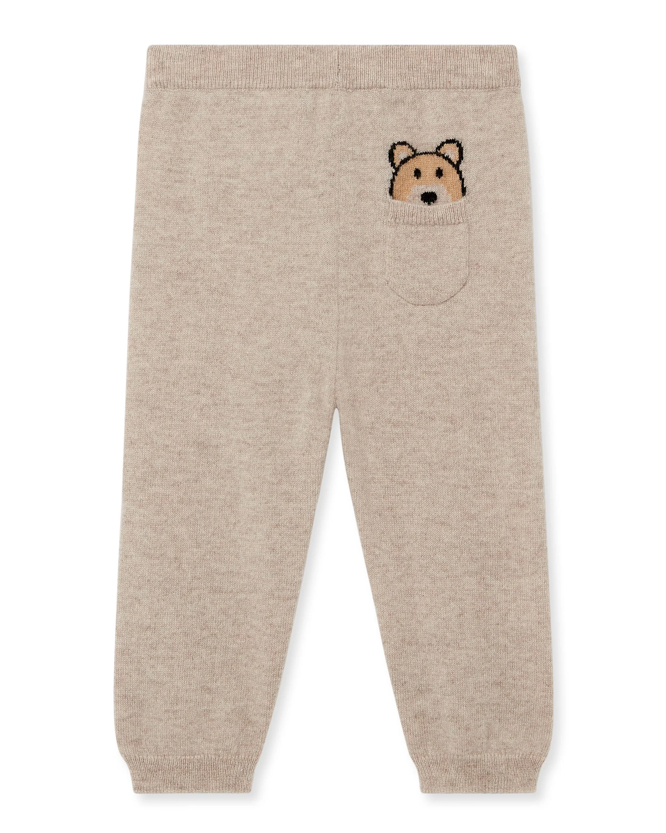 Bear Pocket Cashmere Leggings Light Oatmeal Brown - Image 8