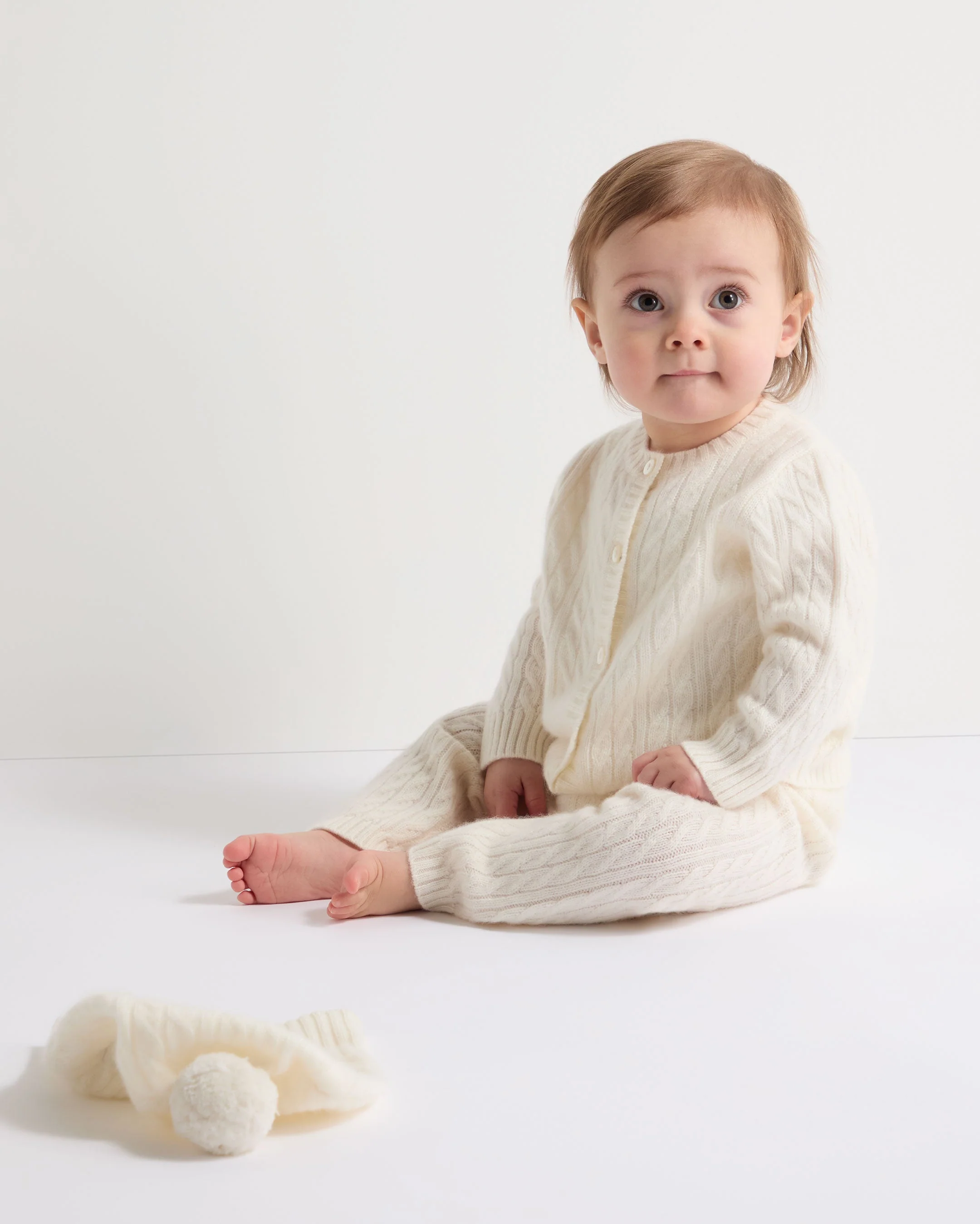 Cable Cashmere Leggings New Ivory White - Image 5
