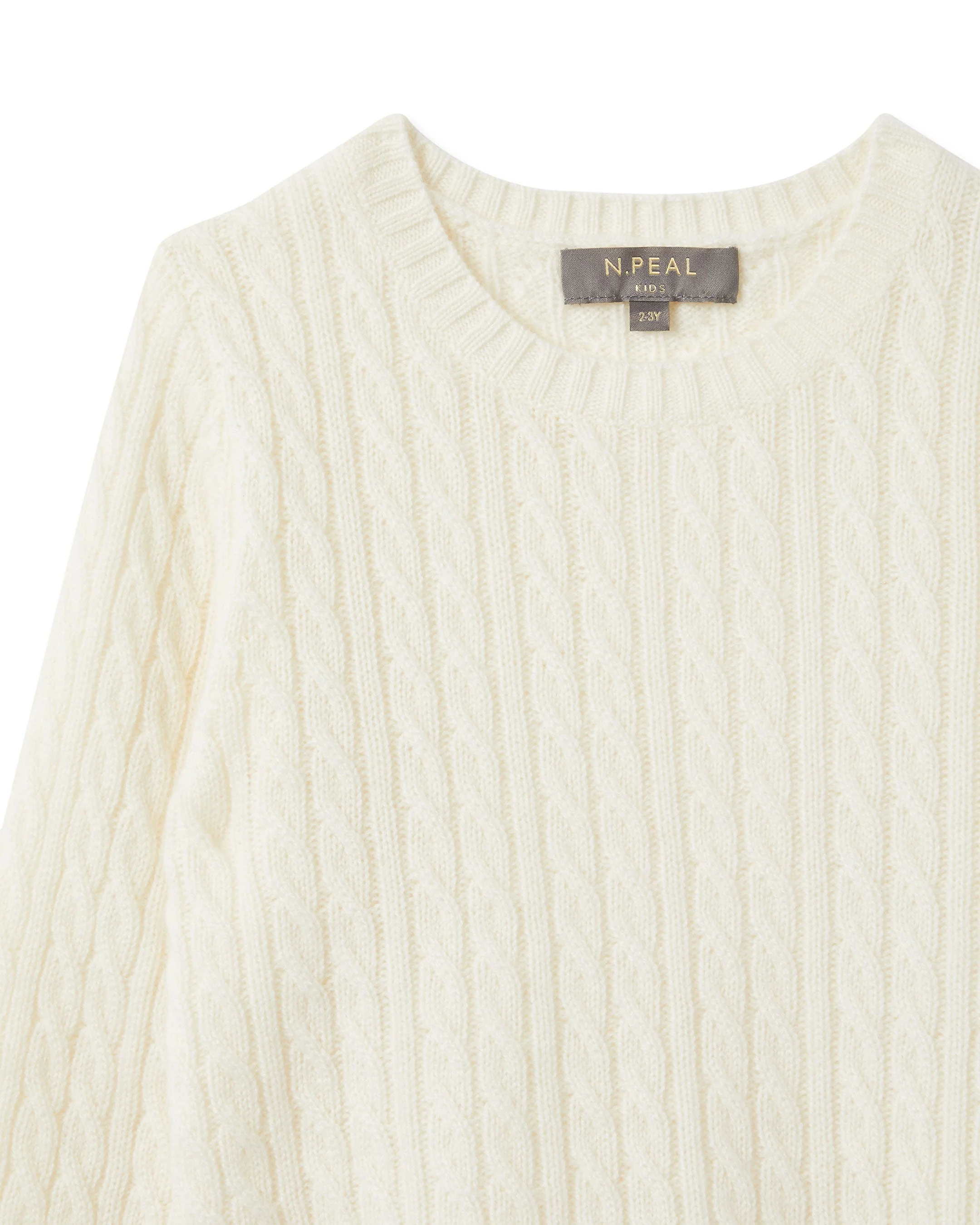 Cable Cashmere Sweater New Ivory White - Image 3