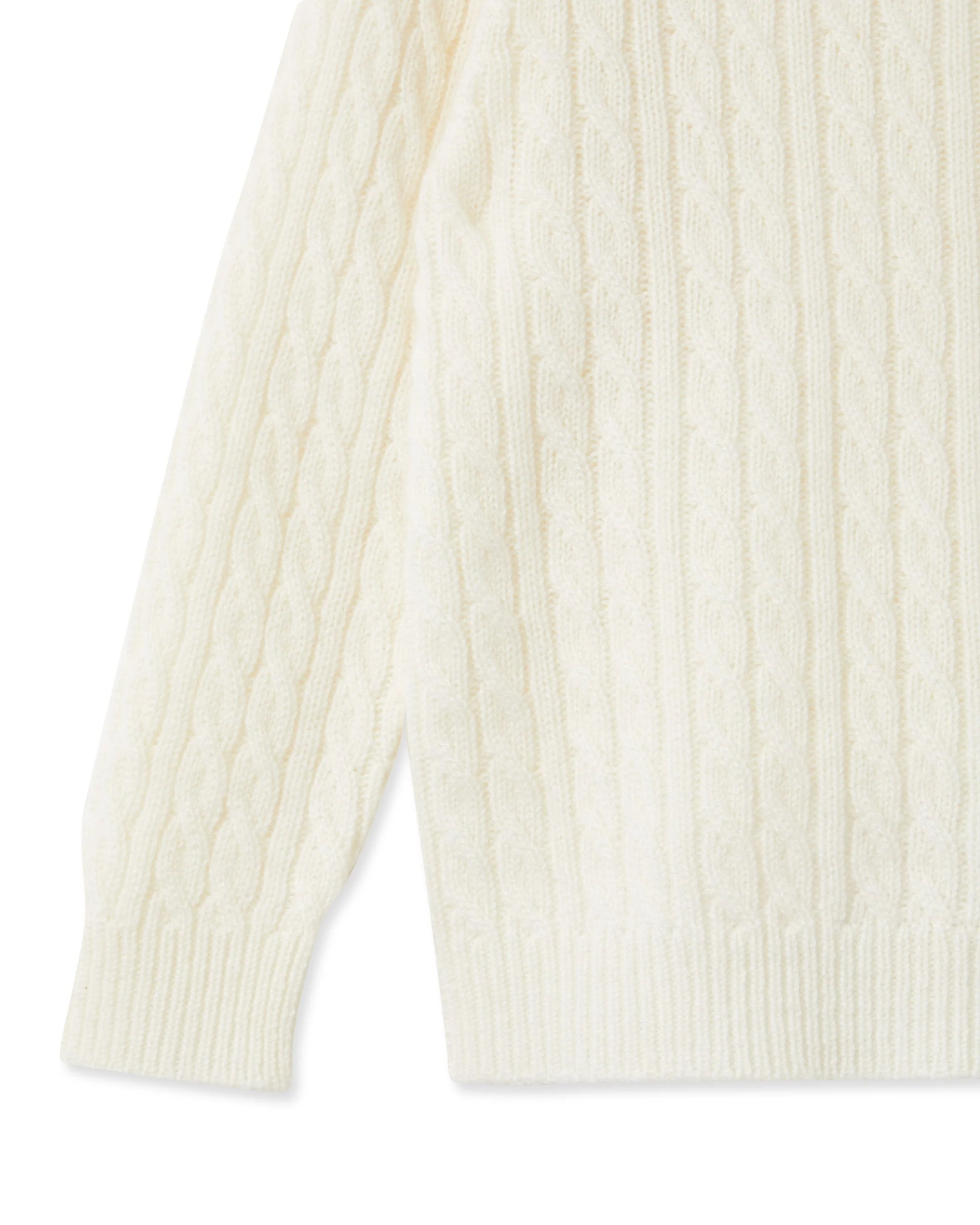 Cable Cashmere Sweater New Ivory White - Image 4