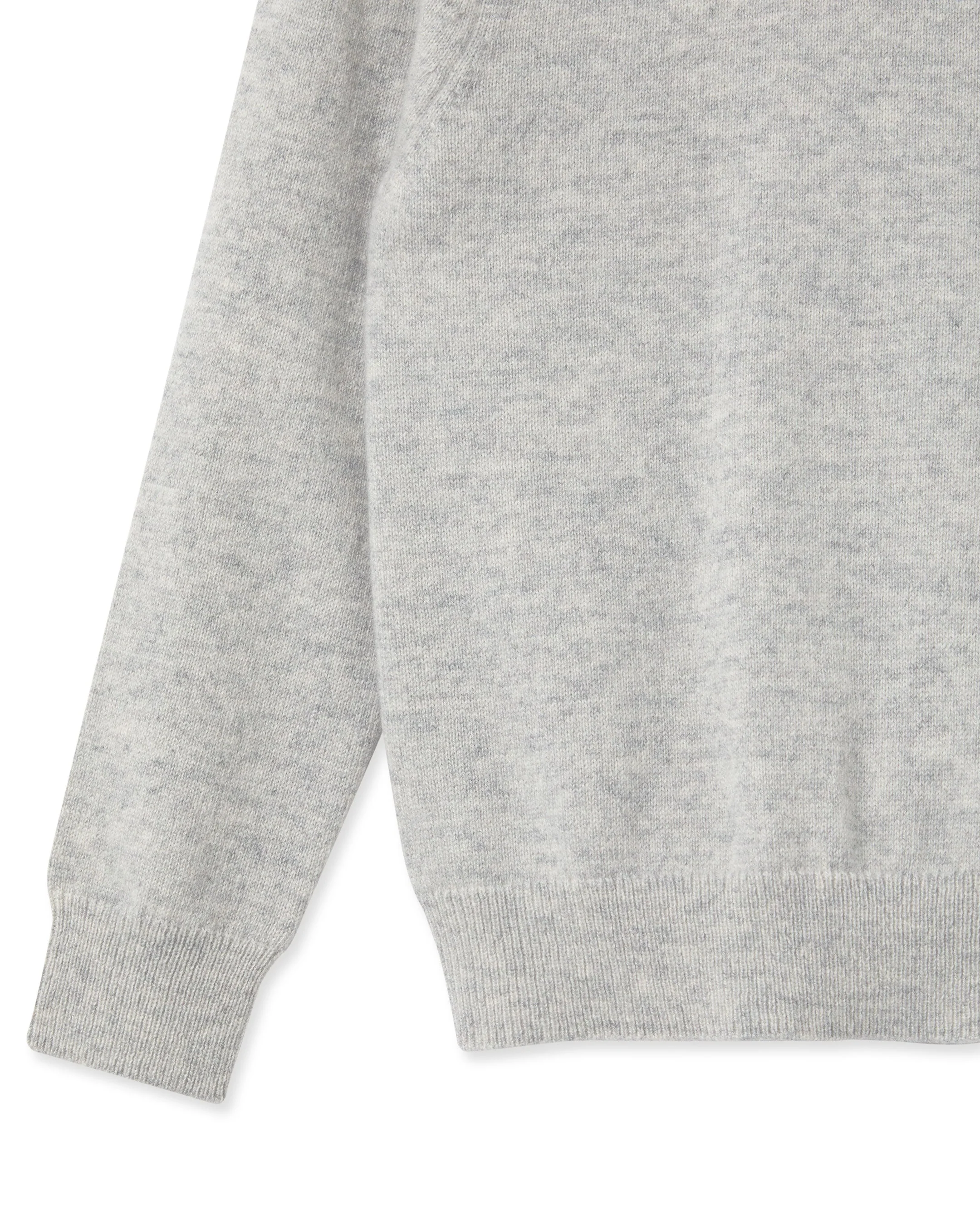 Girls Round Neck Cashmere Sweater Fumo Grey - Image 4