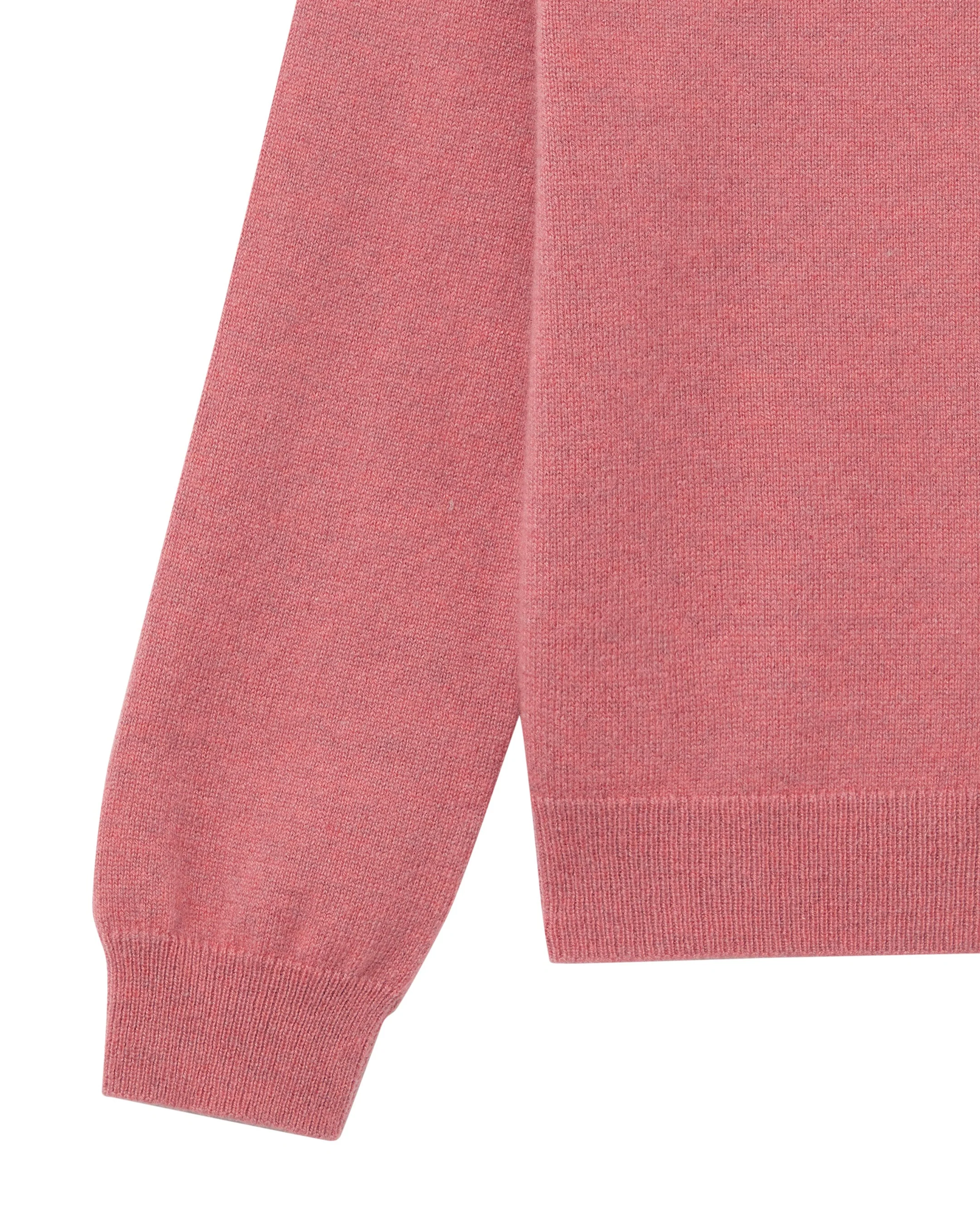 Girls Round Neck Cashmere Sweater Heather Pink - Image 4