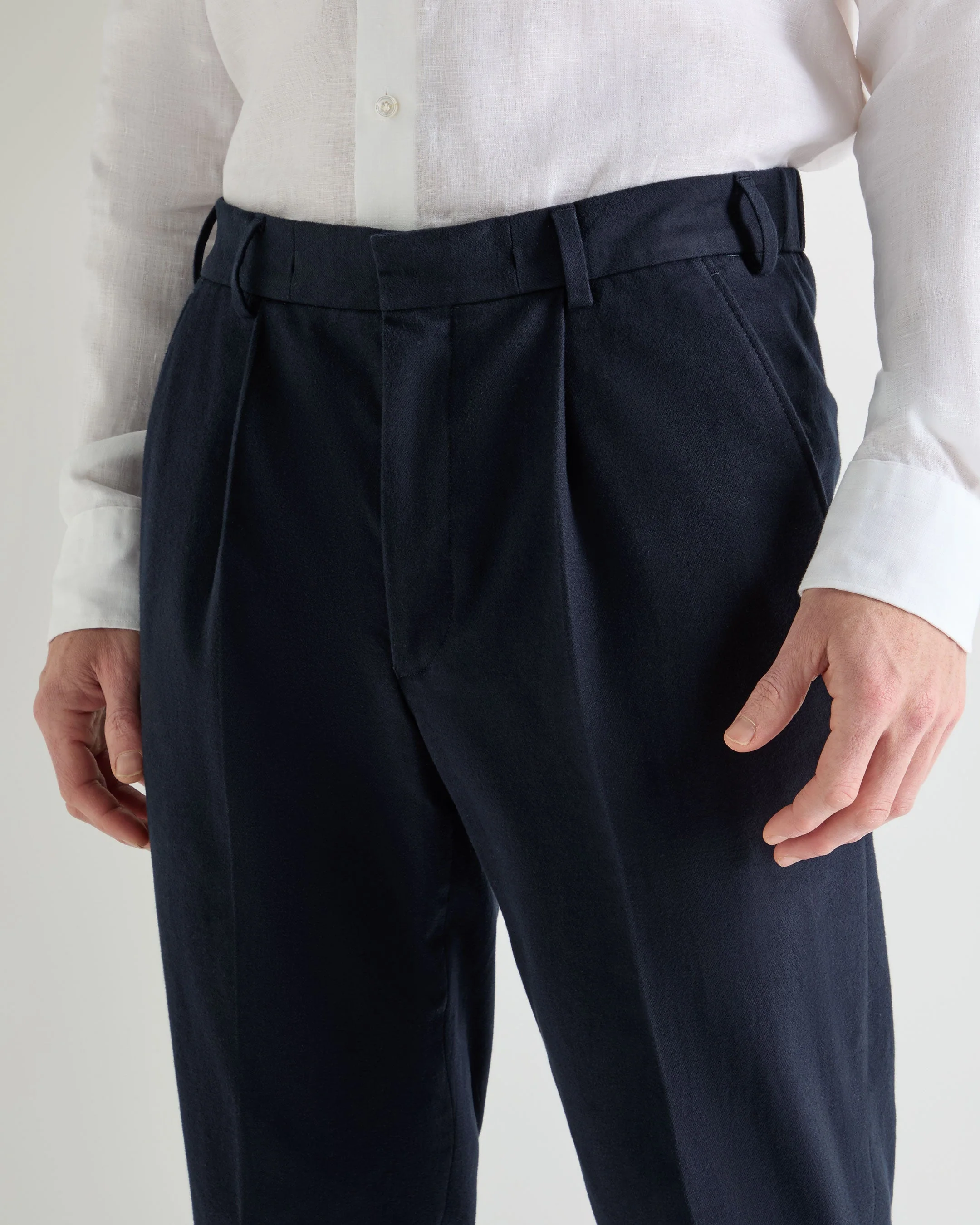 Men's Atrani Drawstring Cotton Pants Navy Blue - Image 6