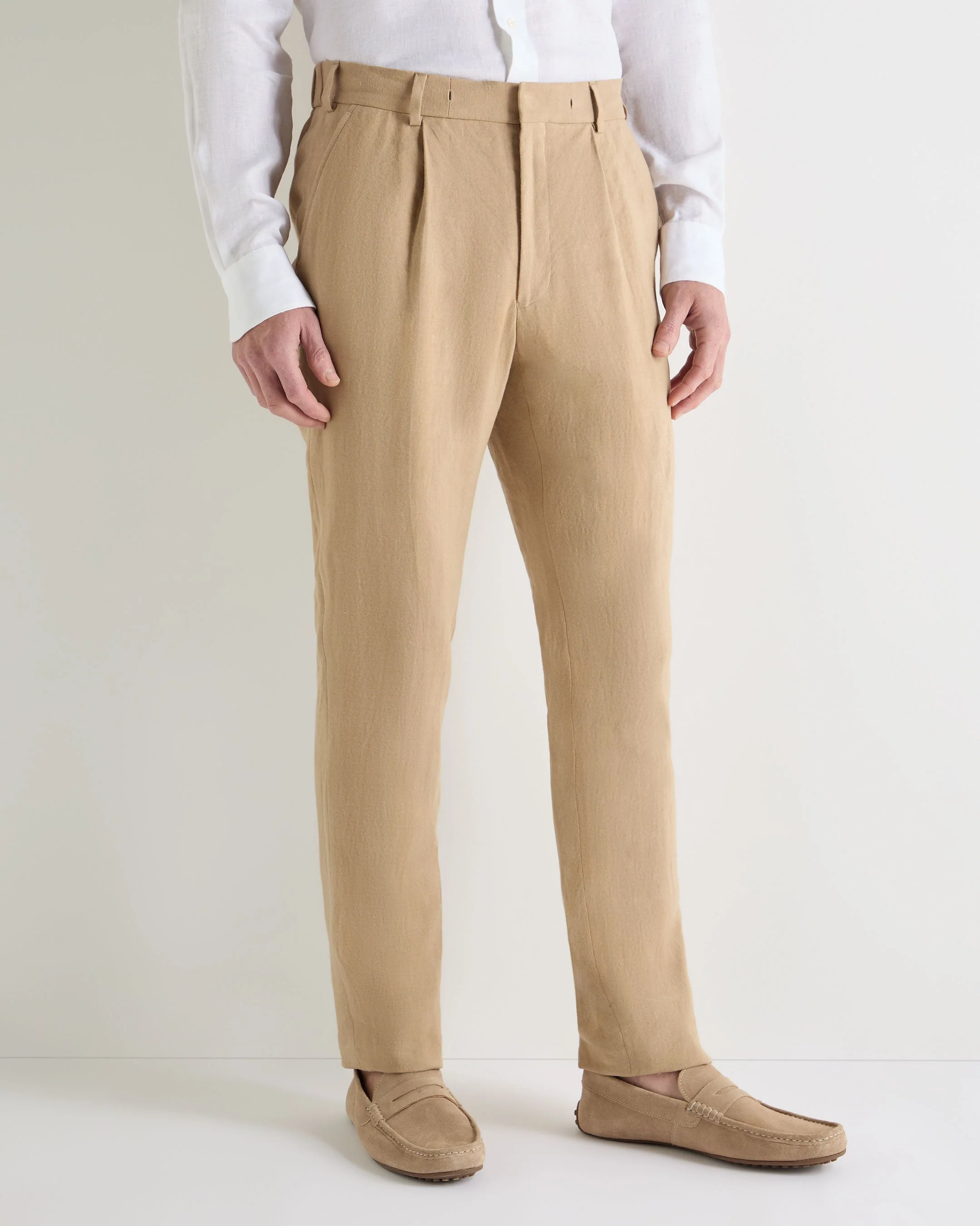 Men's Atrani Linen Pant Taupe Brown - Image 6