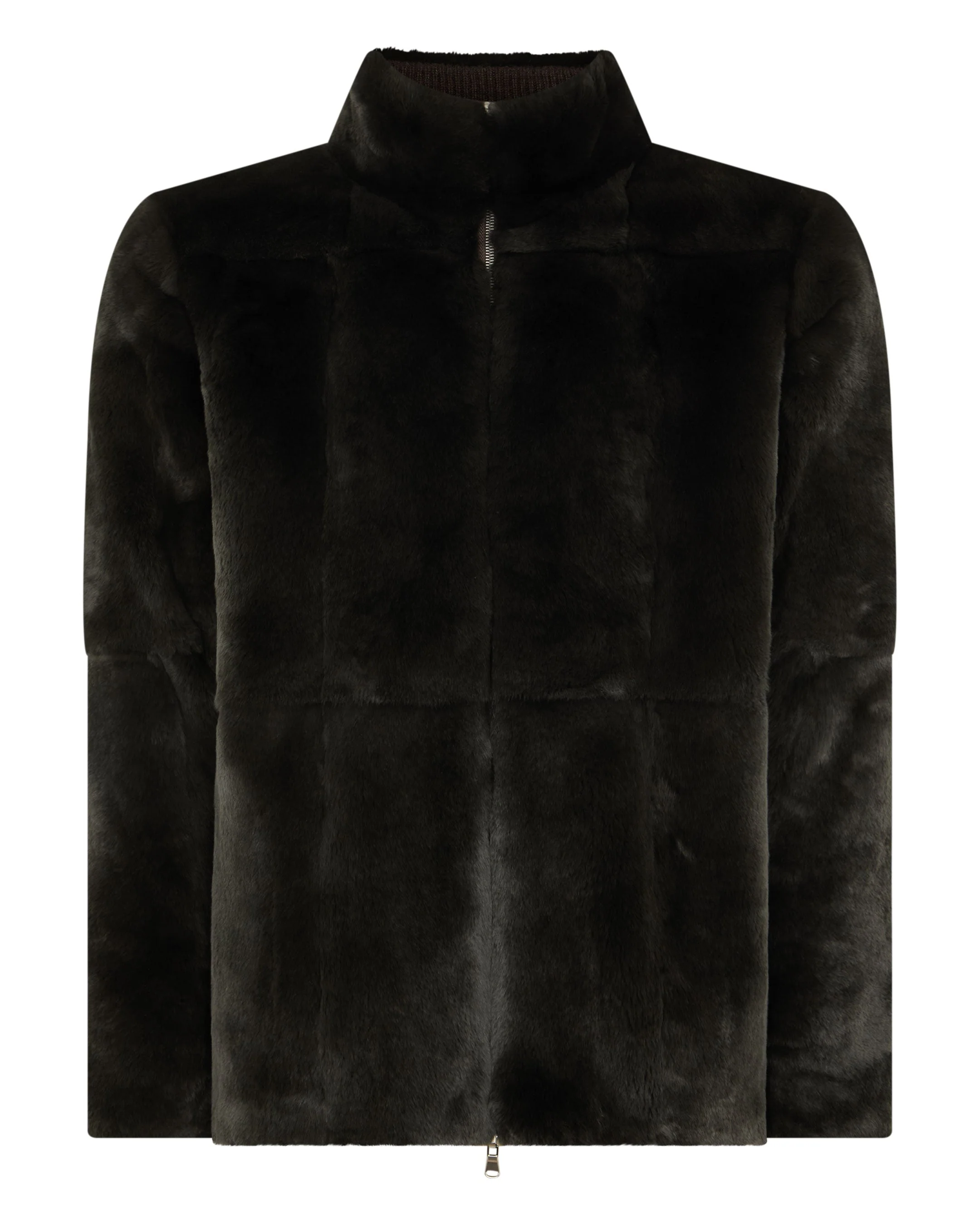 Men's Aspen Cashmere Cable Fur Cardigan Chocolate Brown - Image 6