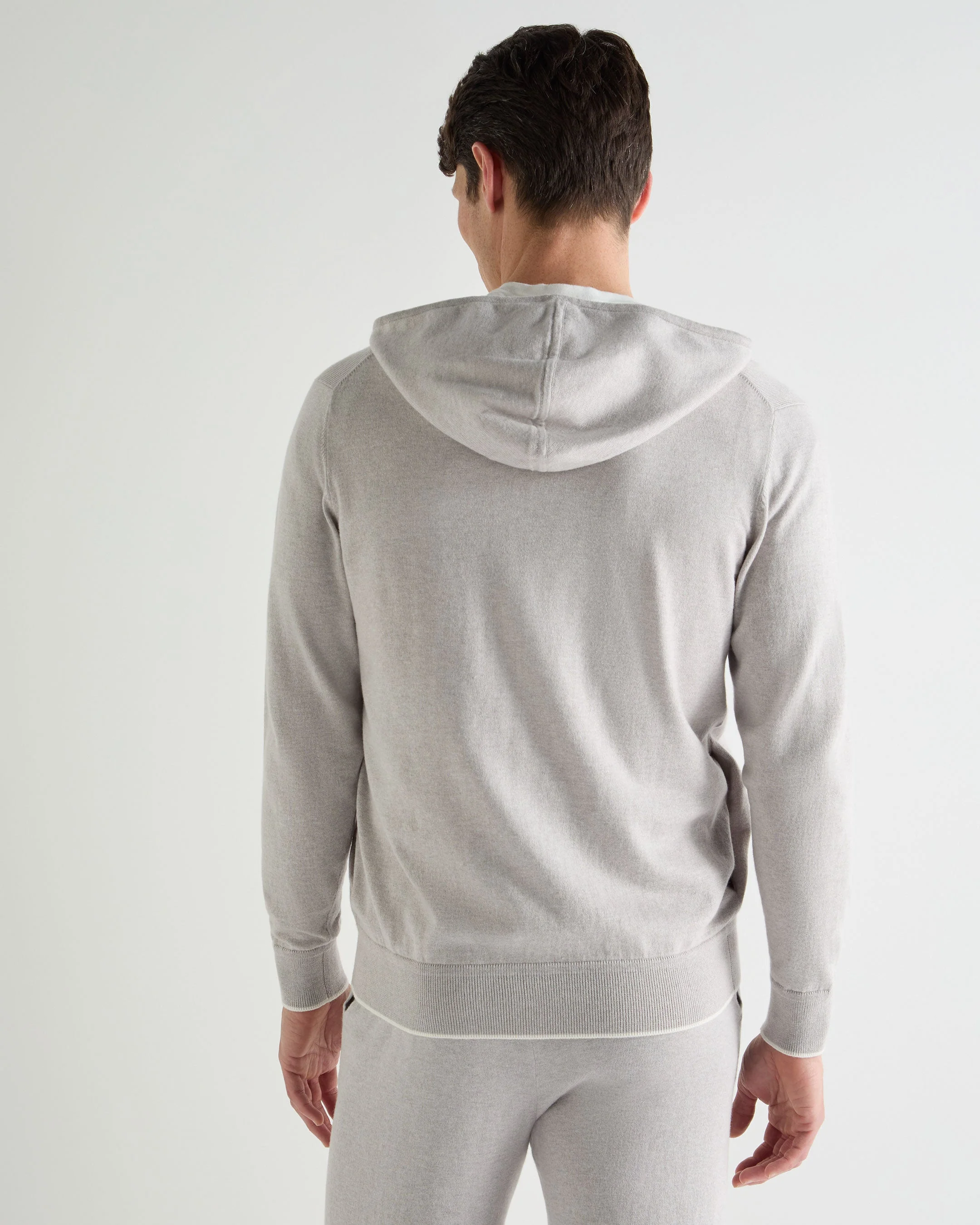Men's Cotton Blend Hoodie Fumo Grey - Image 4