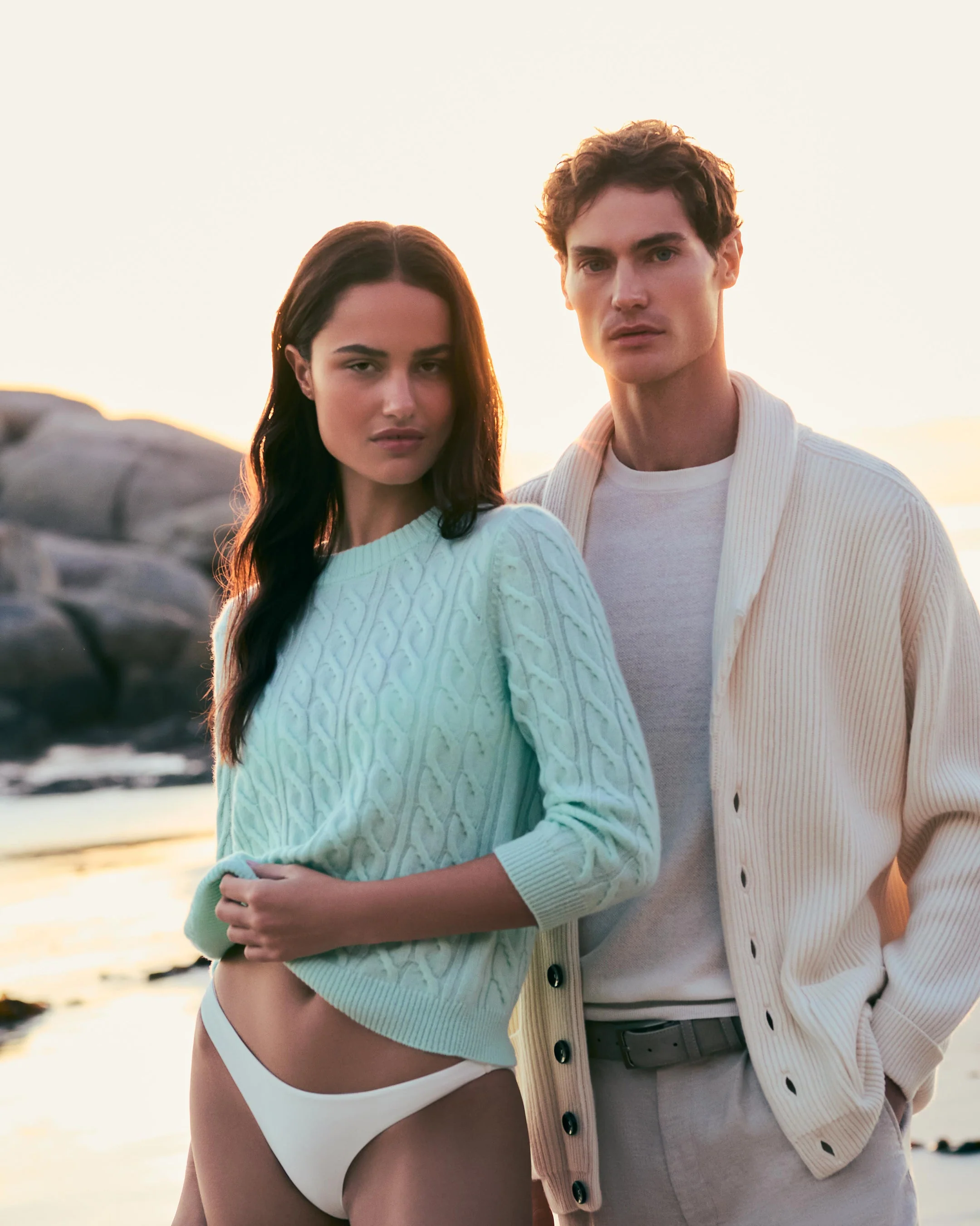 Men's Kensington Cashmere Cardigan New Ivory White - Image 7