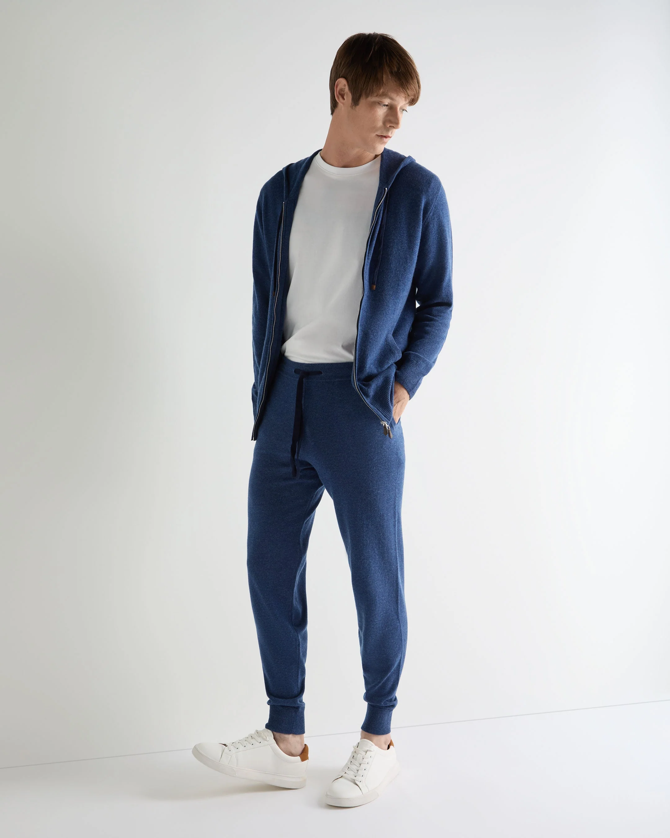 Men's Ladbroke Cashmere Jogger Bright Denim Blue - Image 3