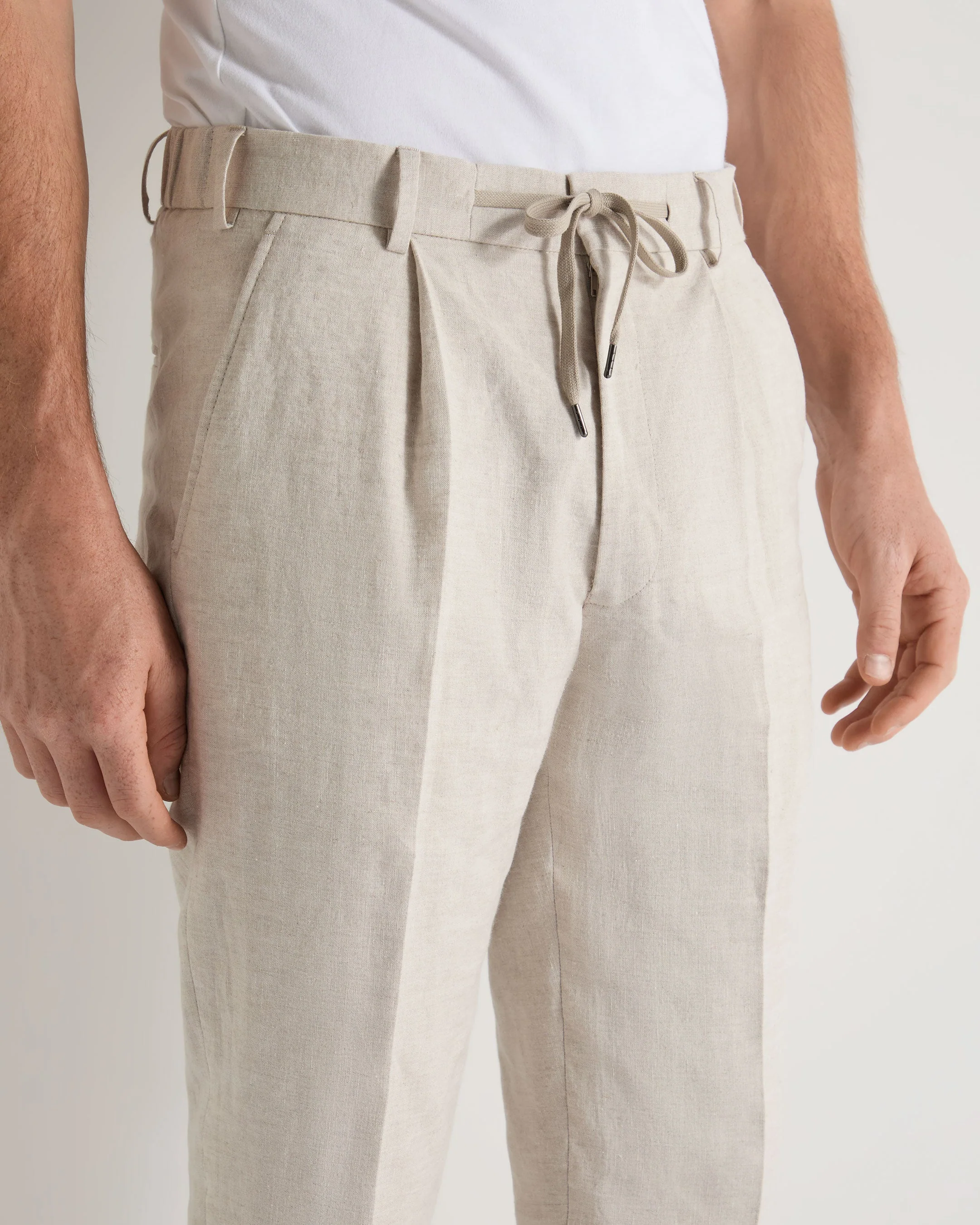 Men's Atrani Linen Pant Sand Brown - Image 7