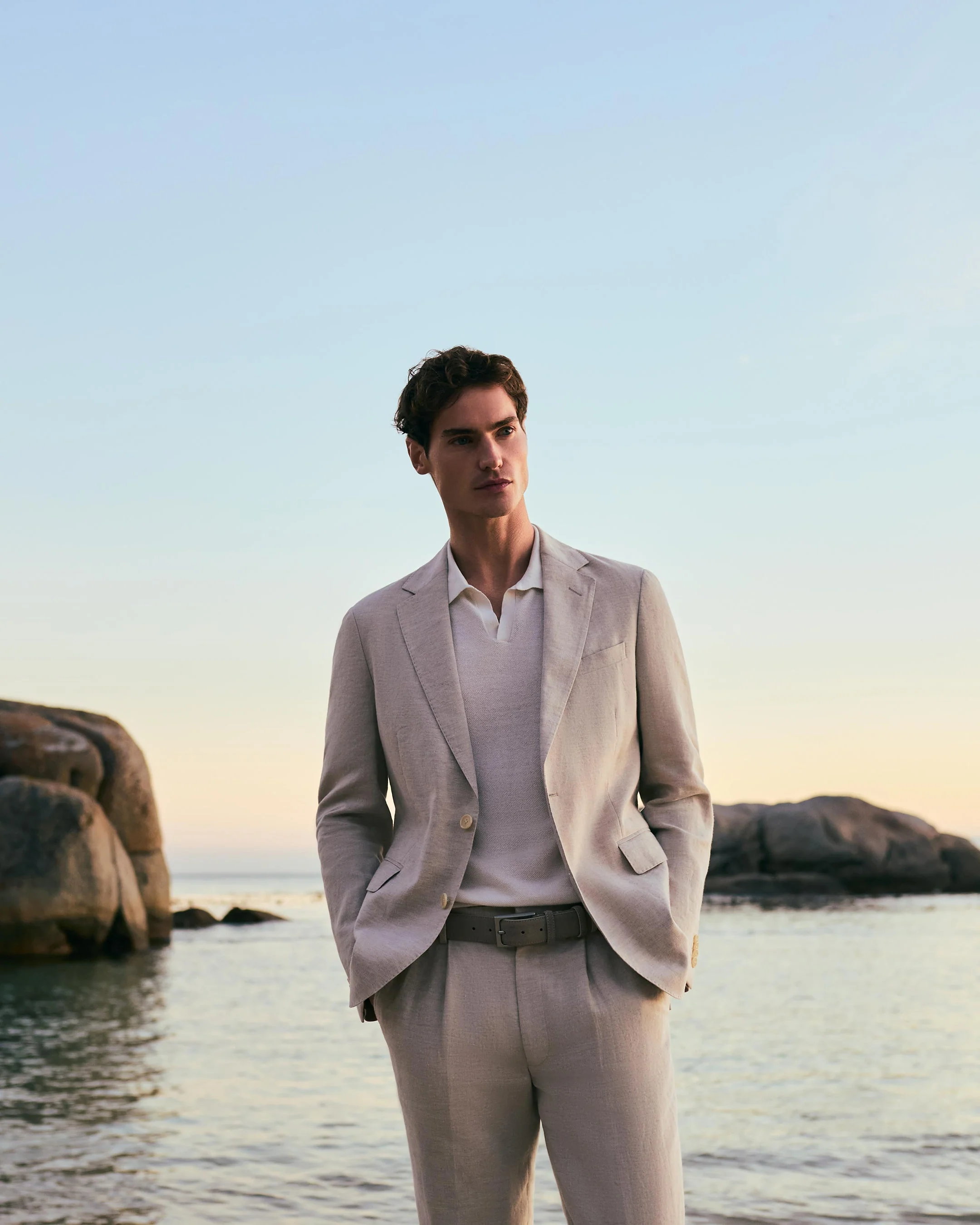 Men's Atrani Linen Pant Sand Brown - Image 9