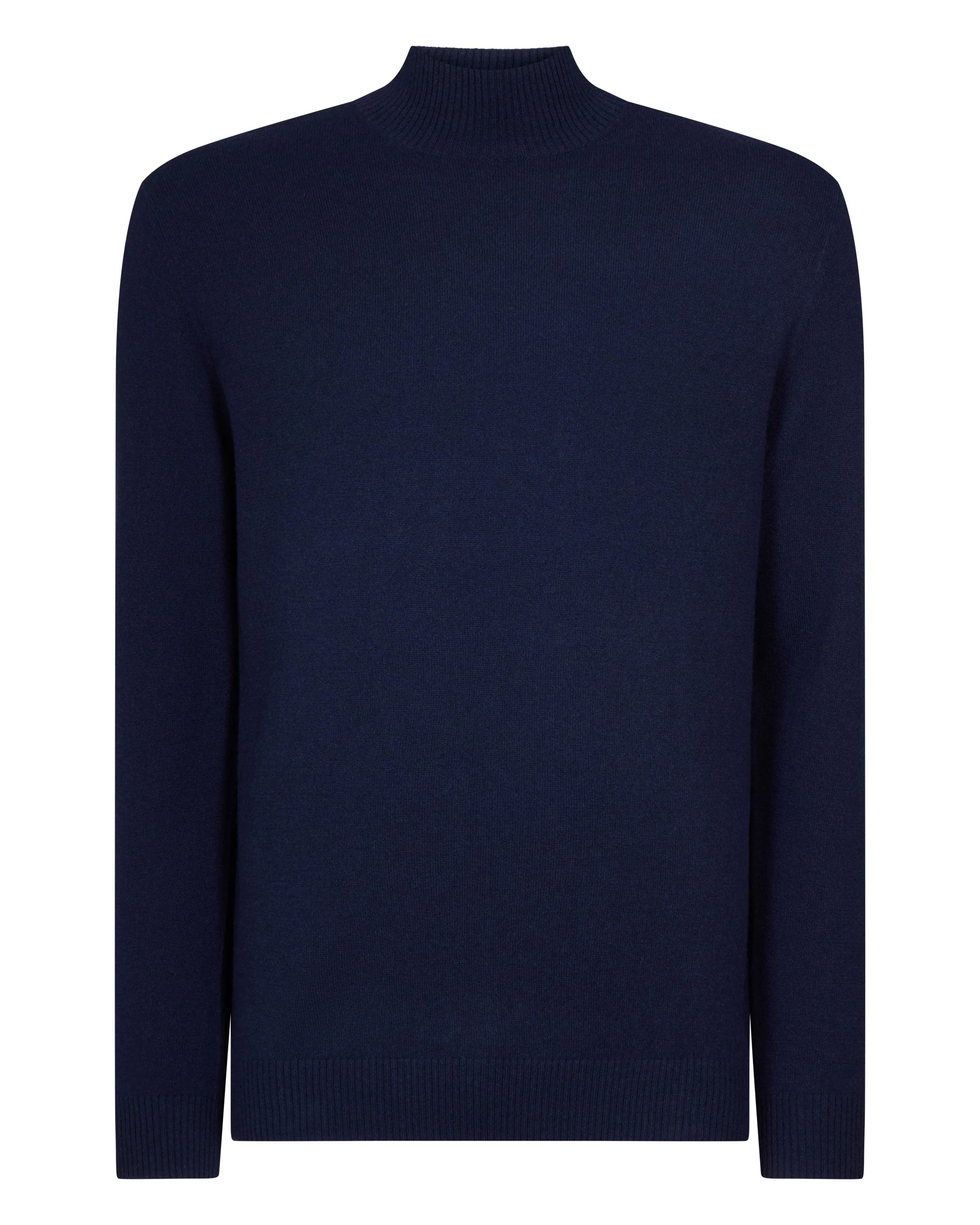 Men's Mayfair Turtle Neck Cashmere Sweater Deep French Blue - Image 2