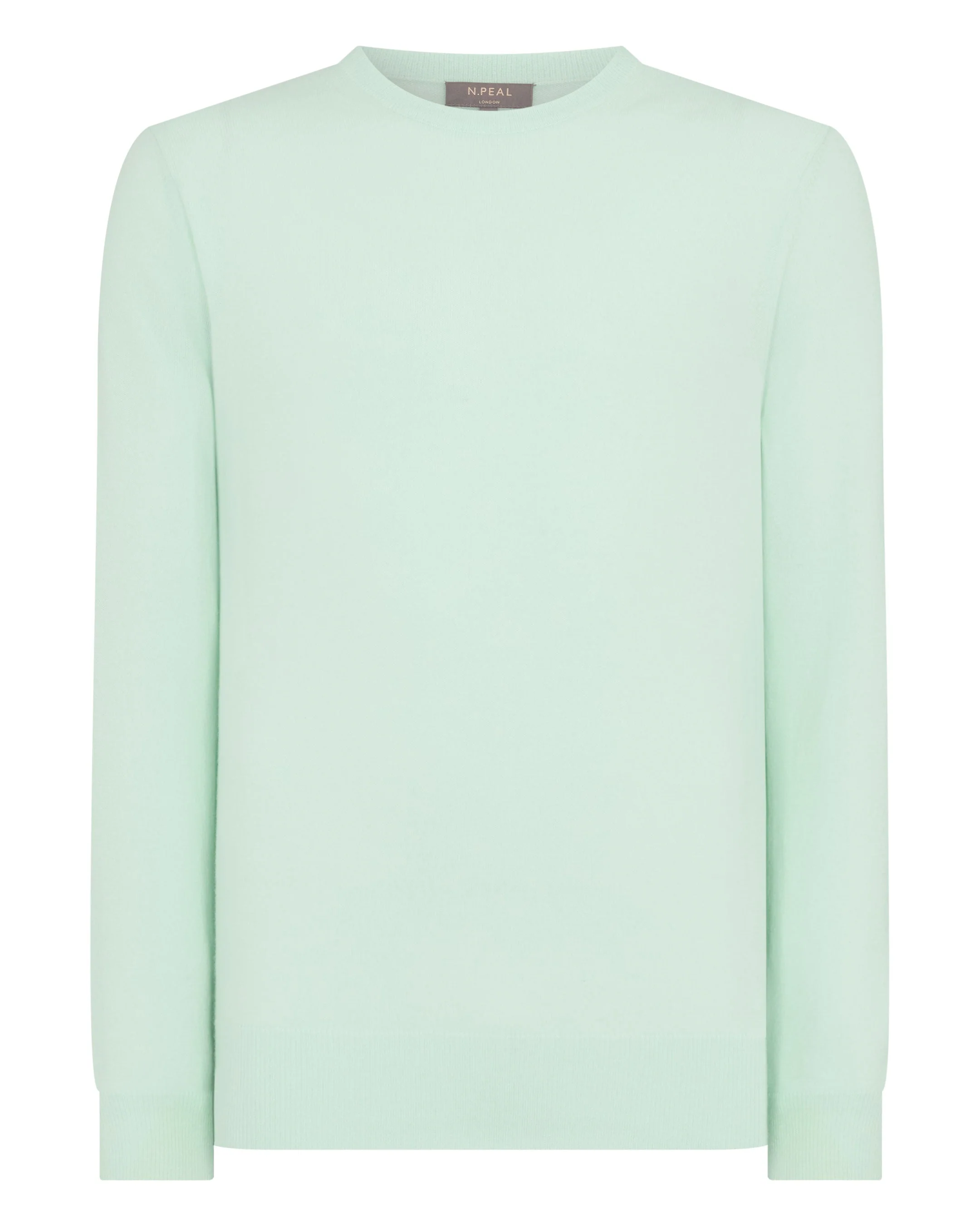 Men's Oxford Round Neck Cashmere Sweater Mint Green - Image 2