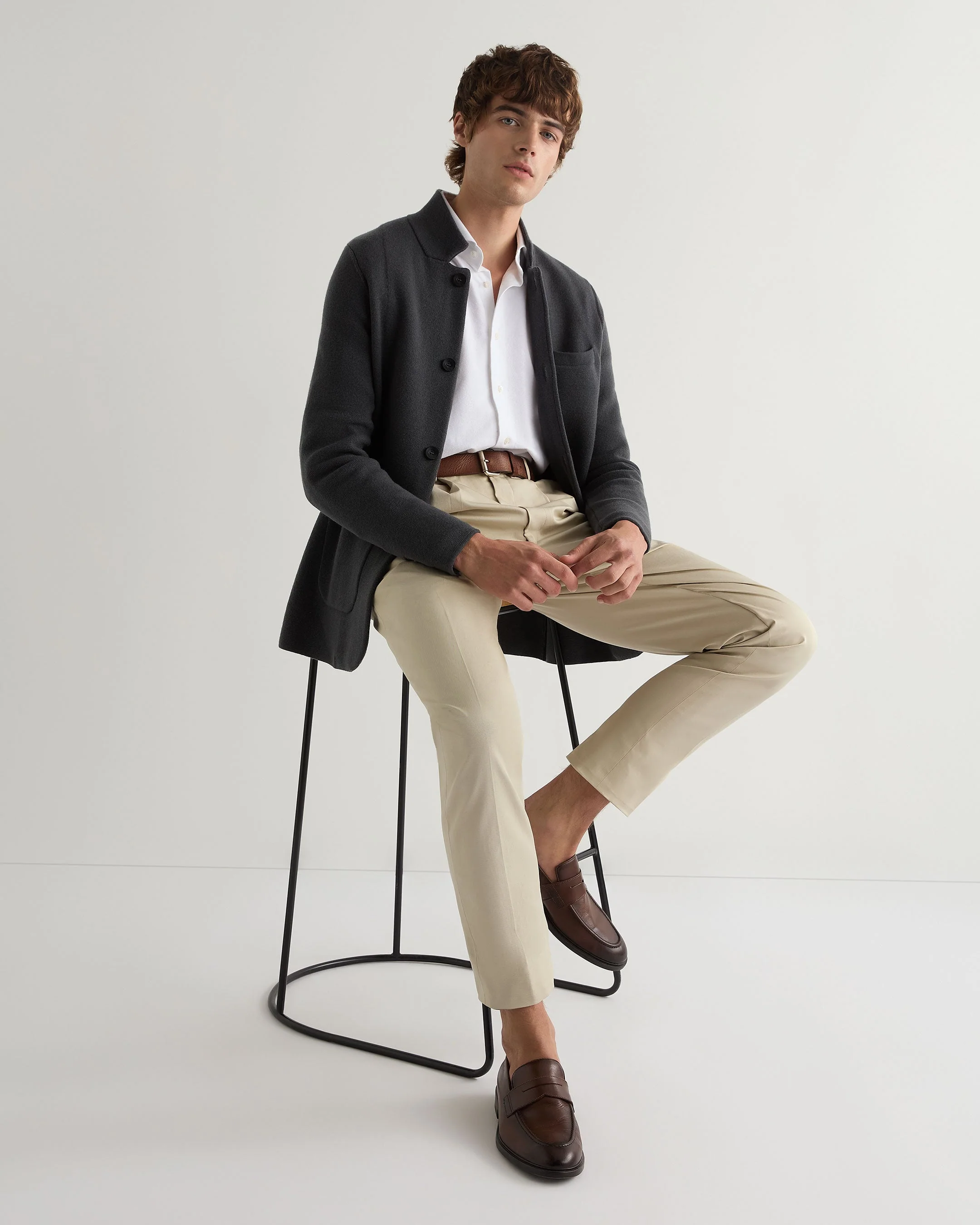Men's Cannes Soft Cotton Flannel Shirt White - Image 3