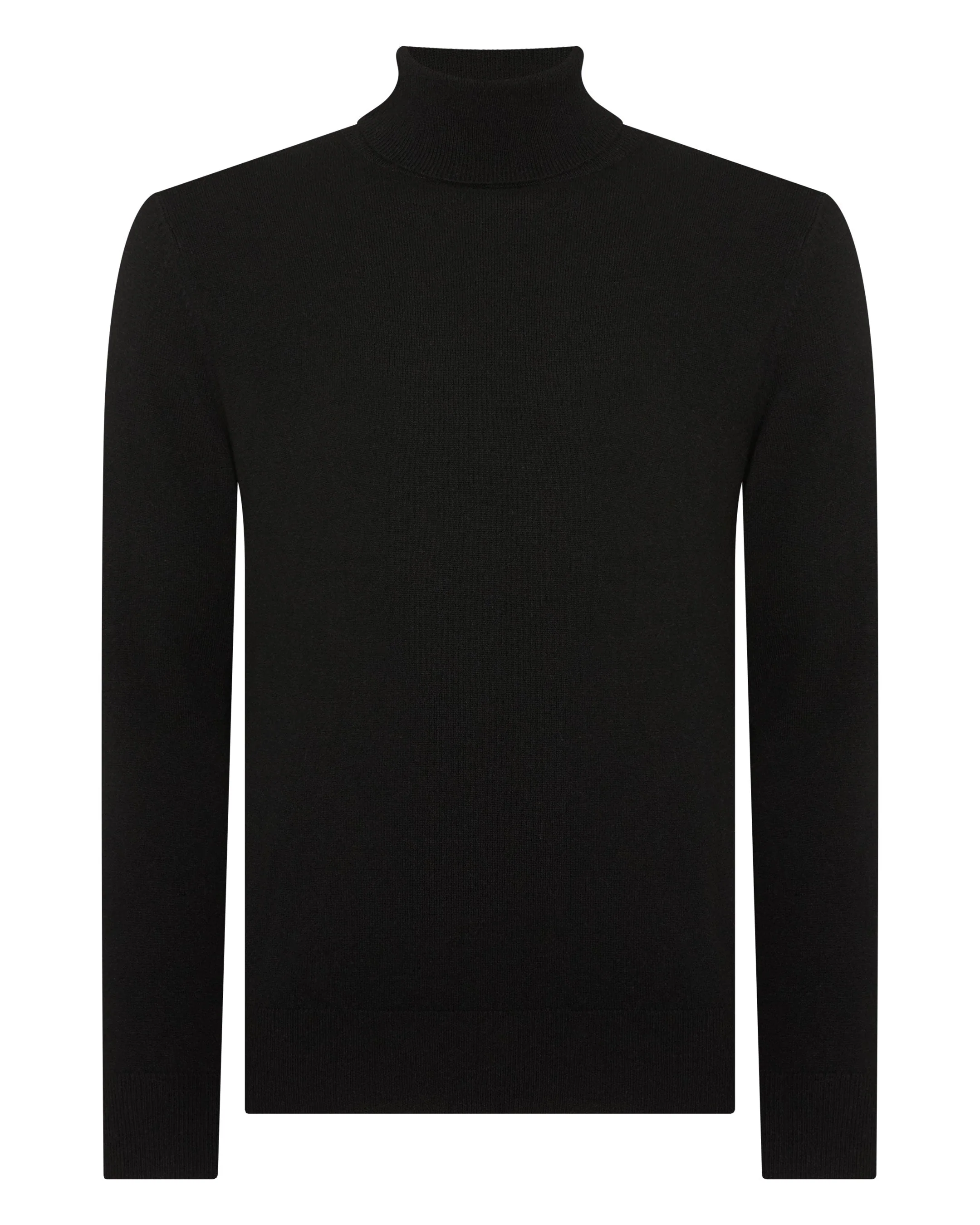 Men's Trafalgar Turtle Neck Cashmere Sweater Black - Image 2