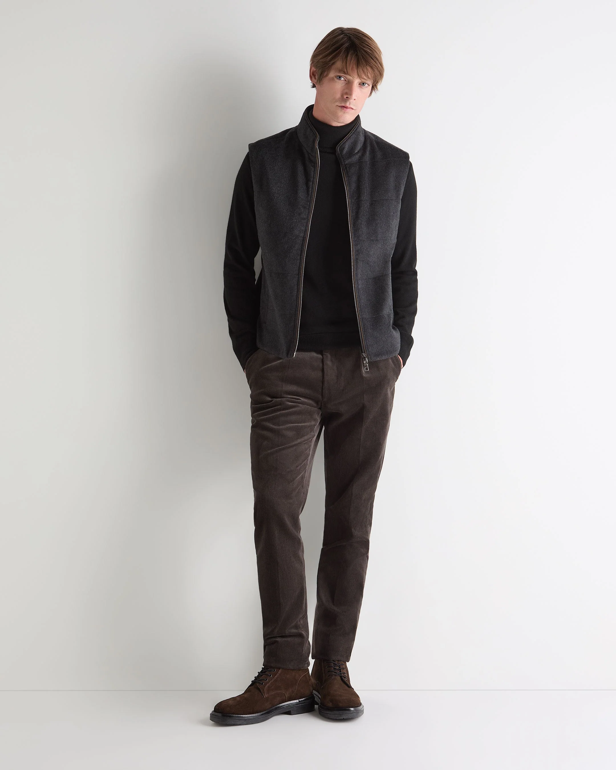 Men's Trafalgar Turtle Neck Cashmere Sweater Black - Image 3