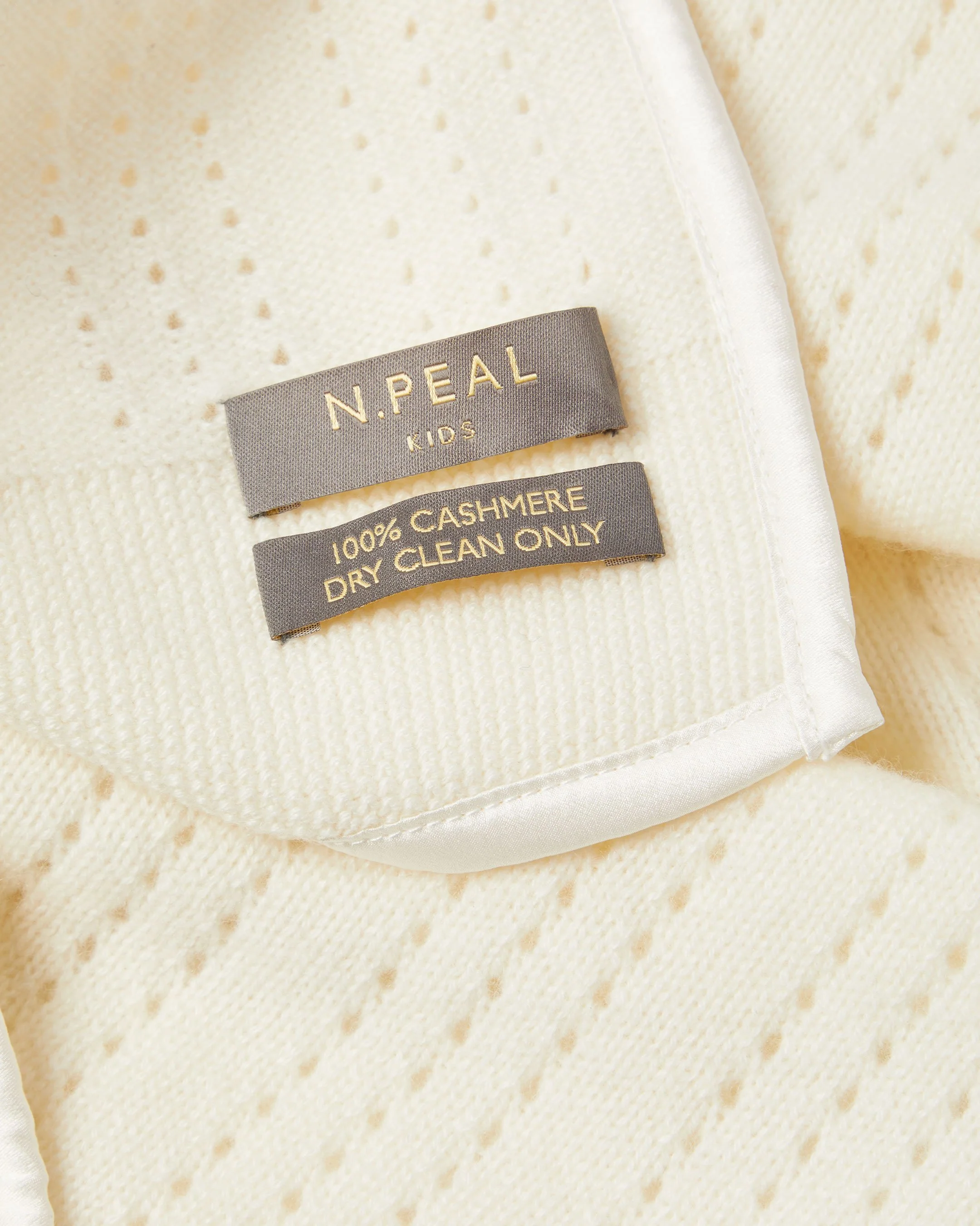 Pointelle Baby Cashmere Blanket New Ivory White - Image 3