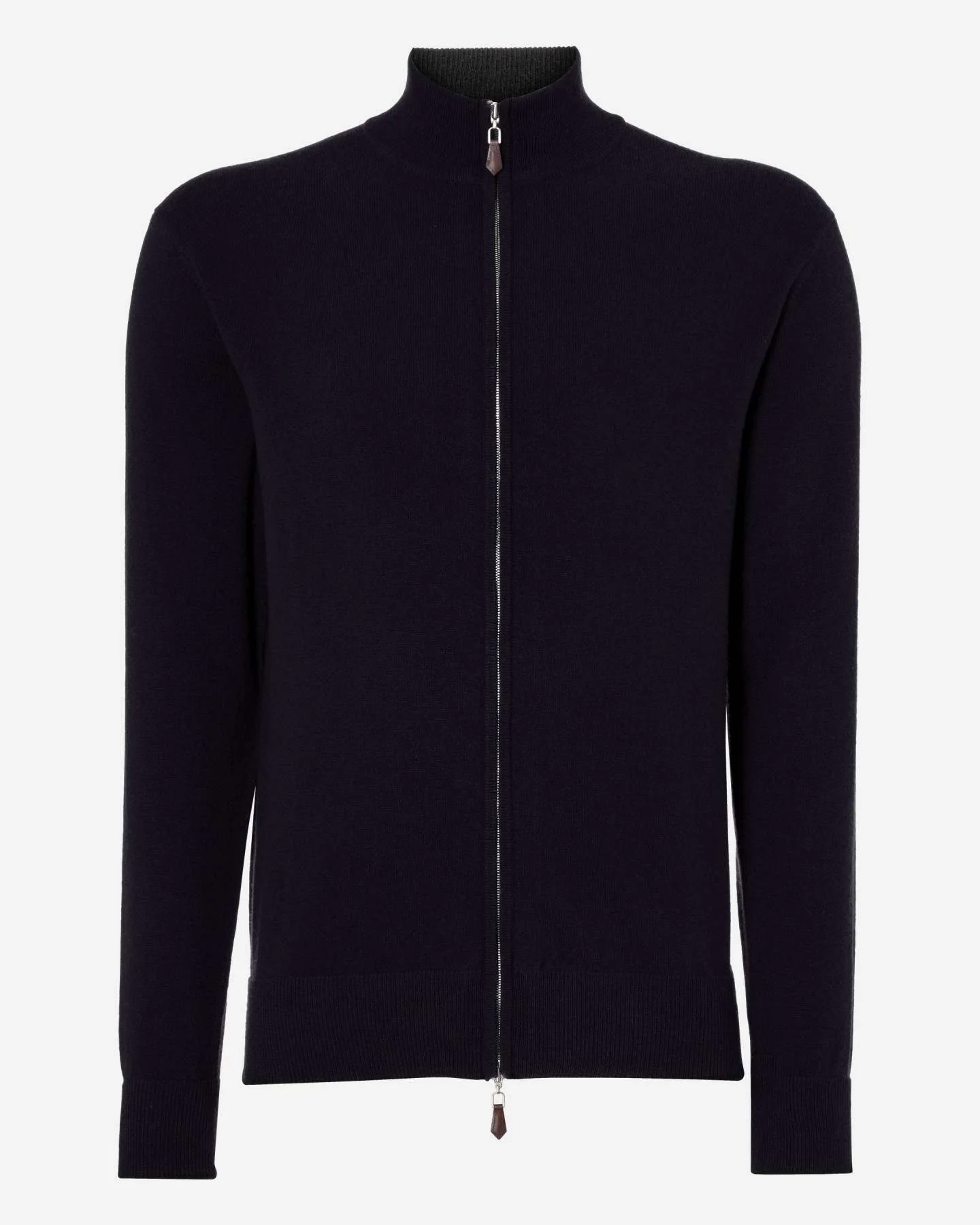 Men's Knightsbridge Full Zip Cashmere Jumper Navy Blue - Image 2