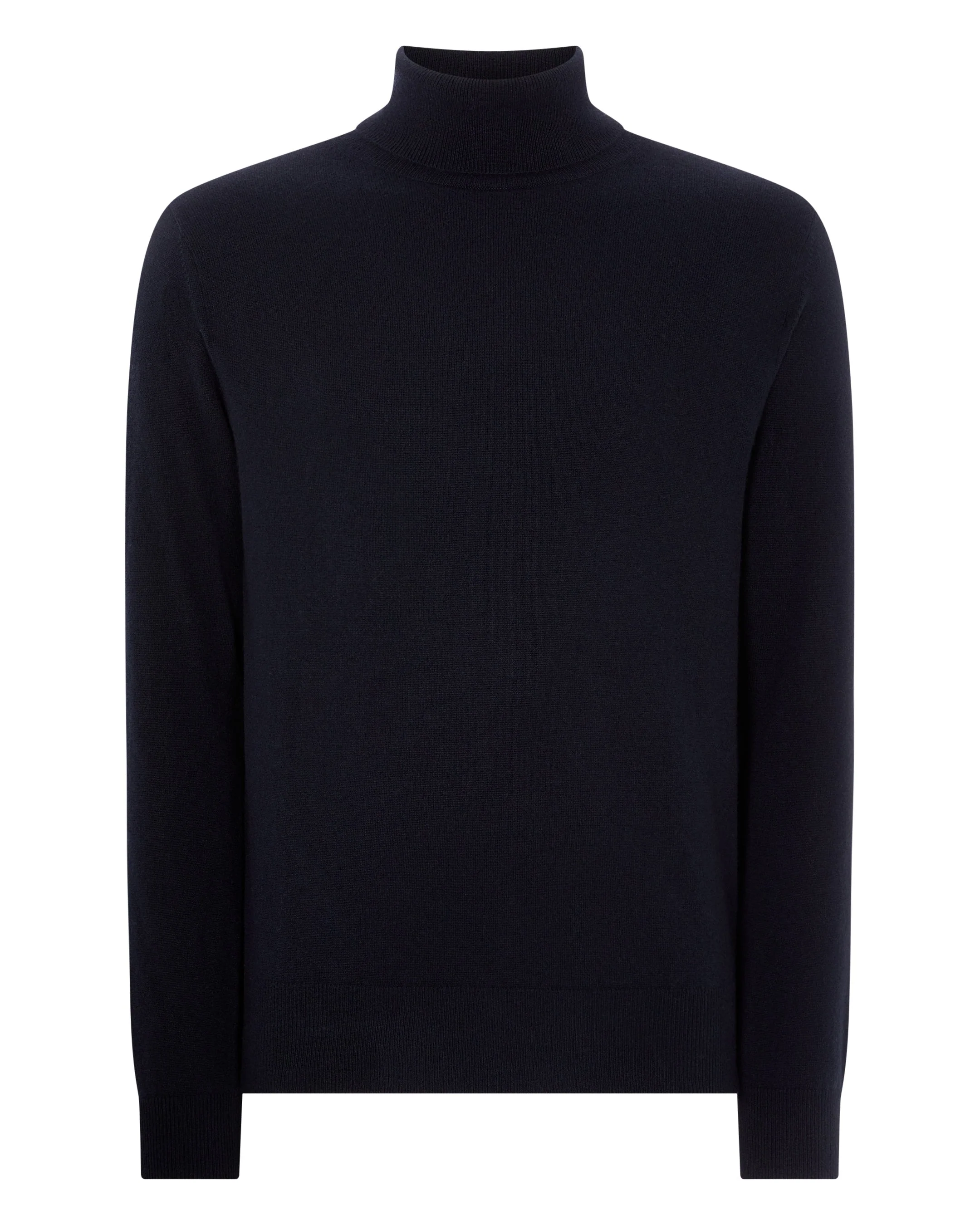 Men's Trafalgar Turtle Neck Cashmere Sweater Navy Blue - Image 2