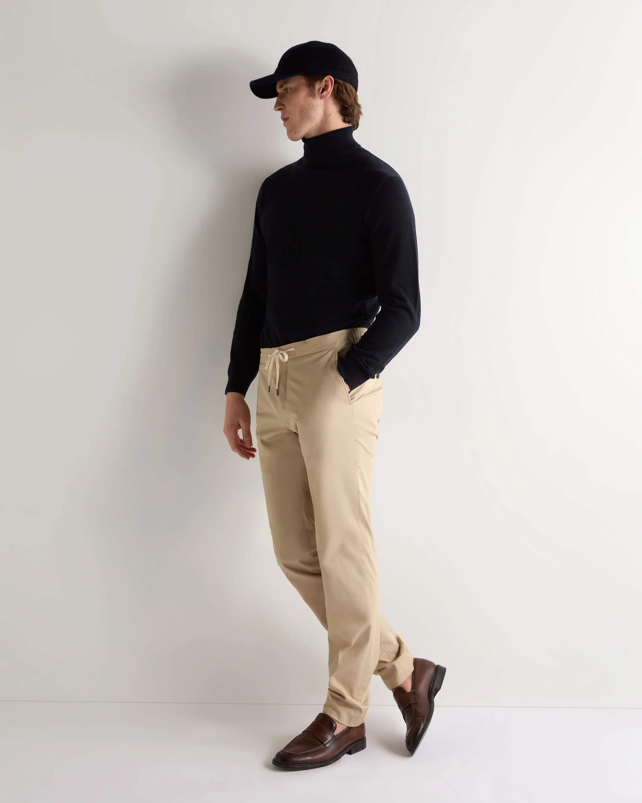 Men's Trafalgar Turtle Neck Cashmere Sweater Navy Blue - Image 3