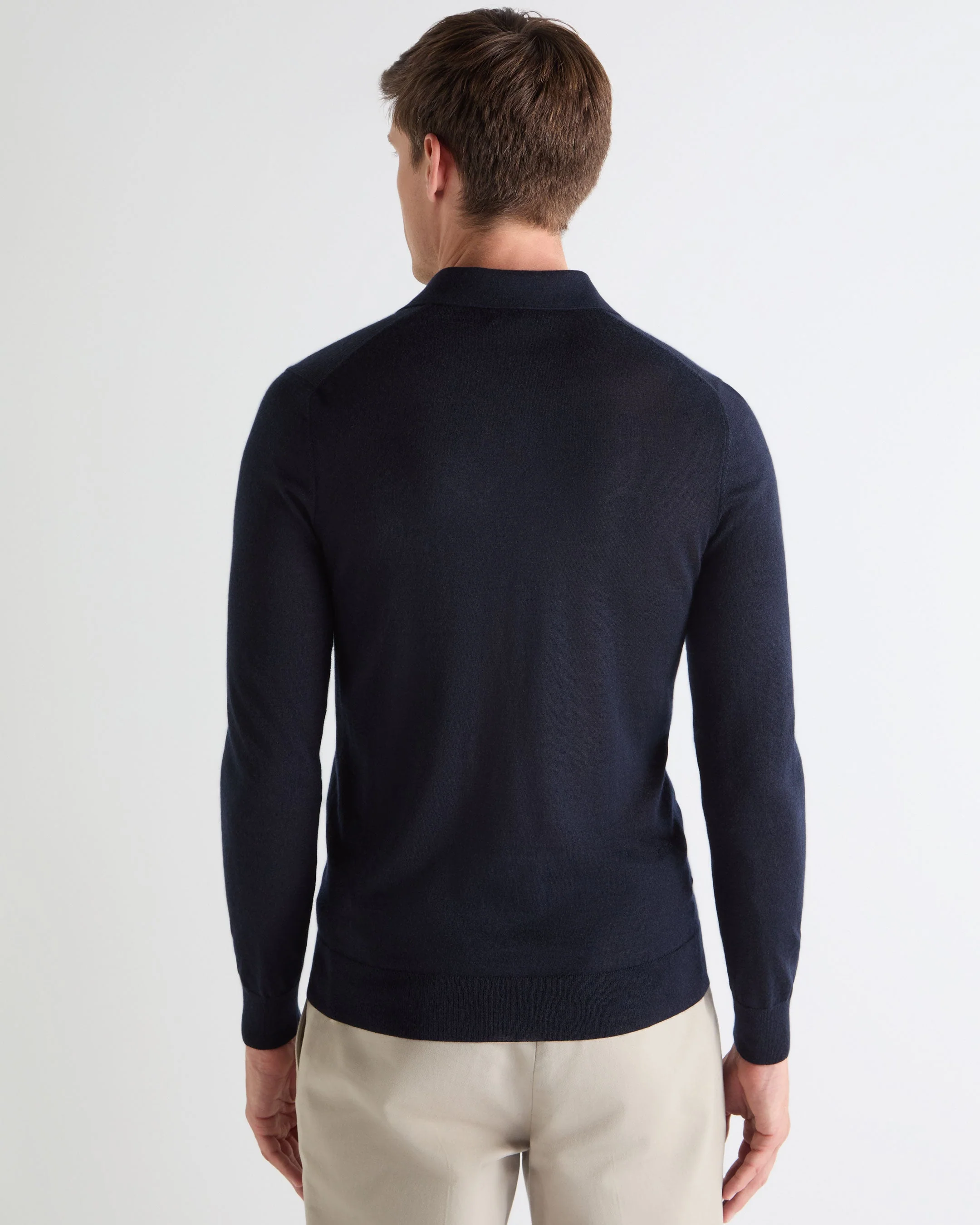 TUCCI SUPERFINE POLO SHIRT Navy Blue - Image 4
