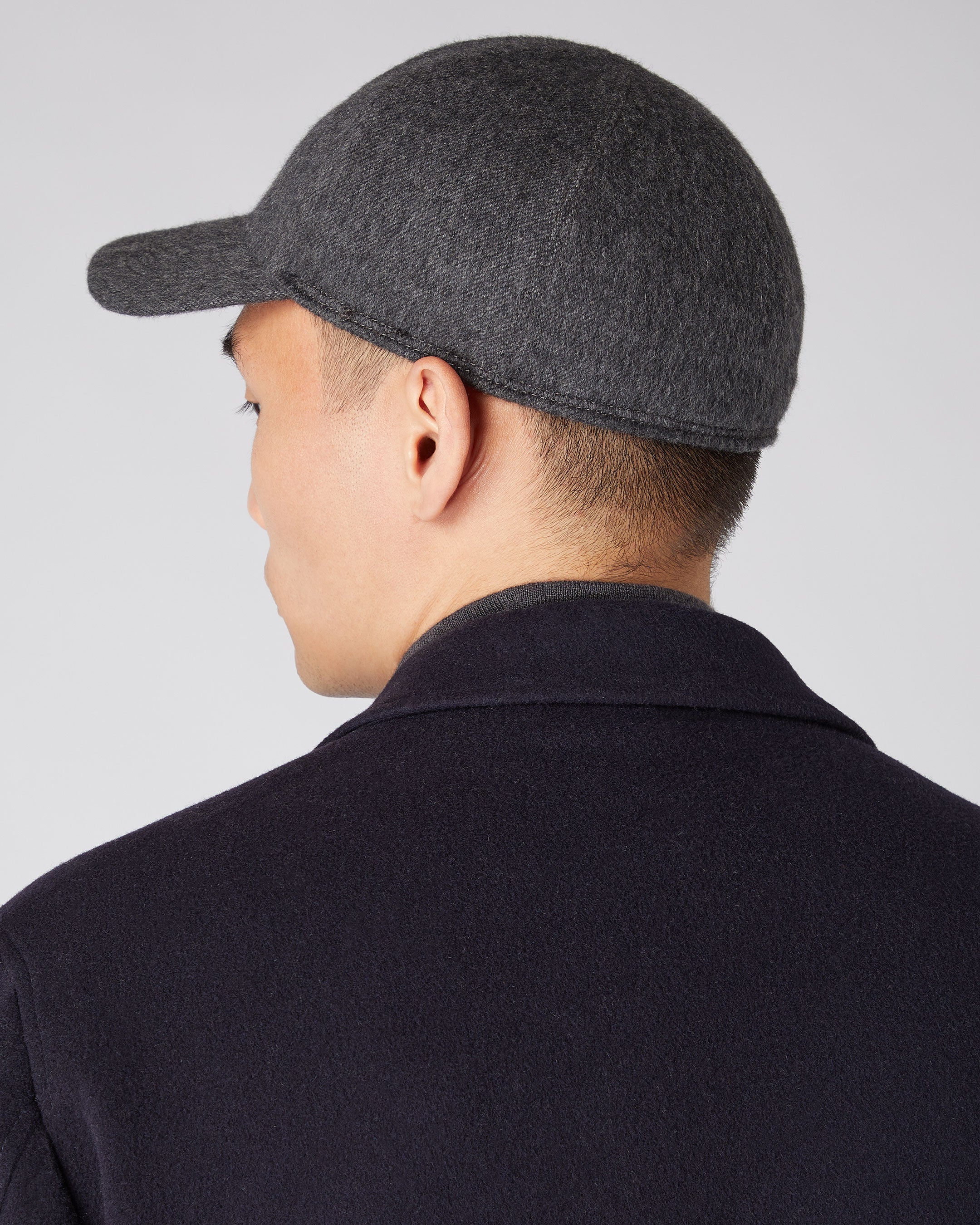 Unisex Cashmere Cap Dark Grey - Image 7