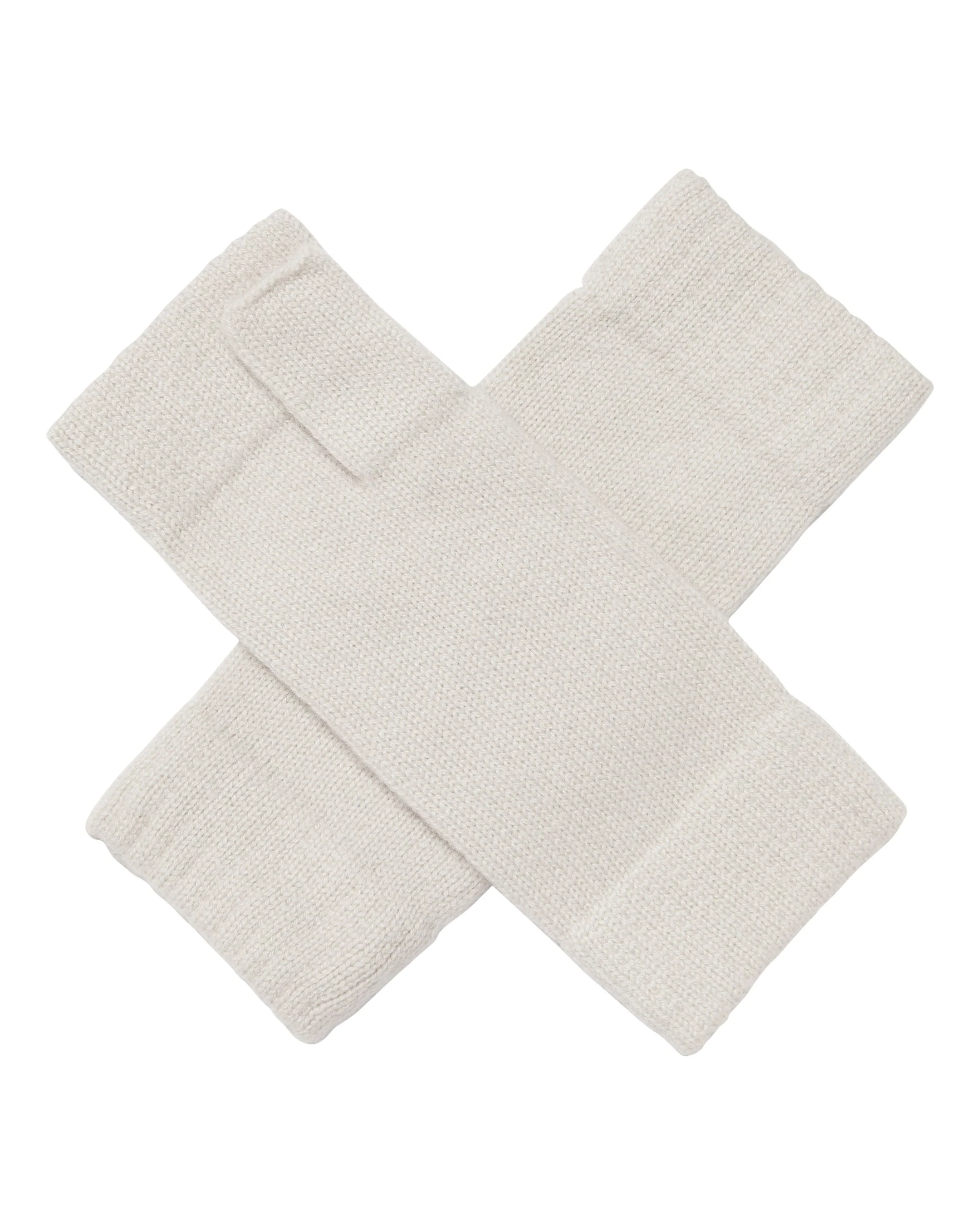 Unisex Fingerless Cashmere Gloves Snow Grey