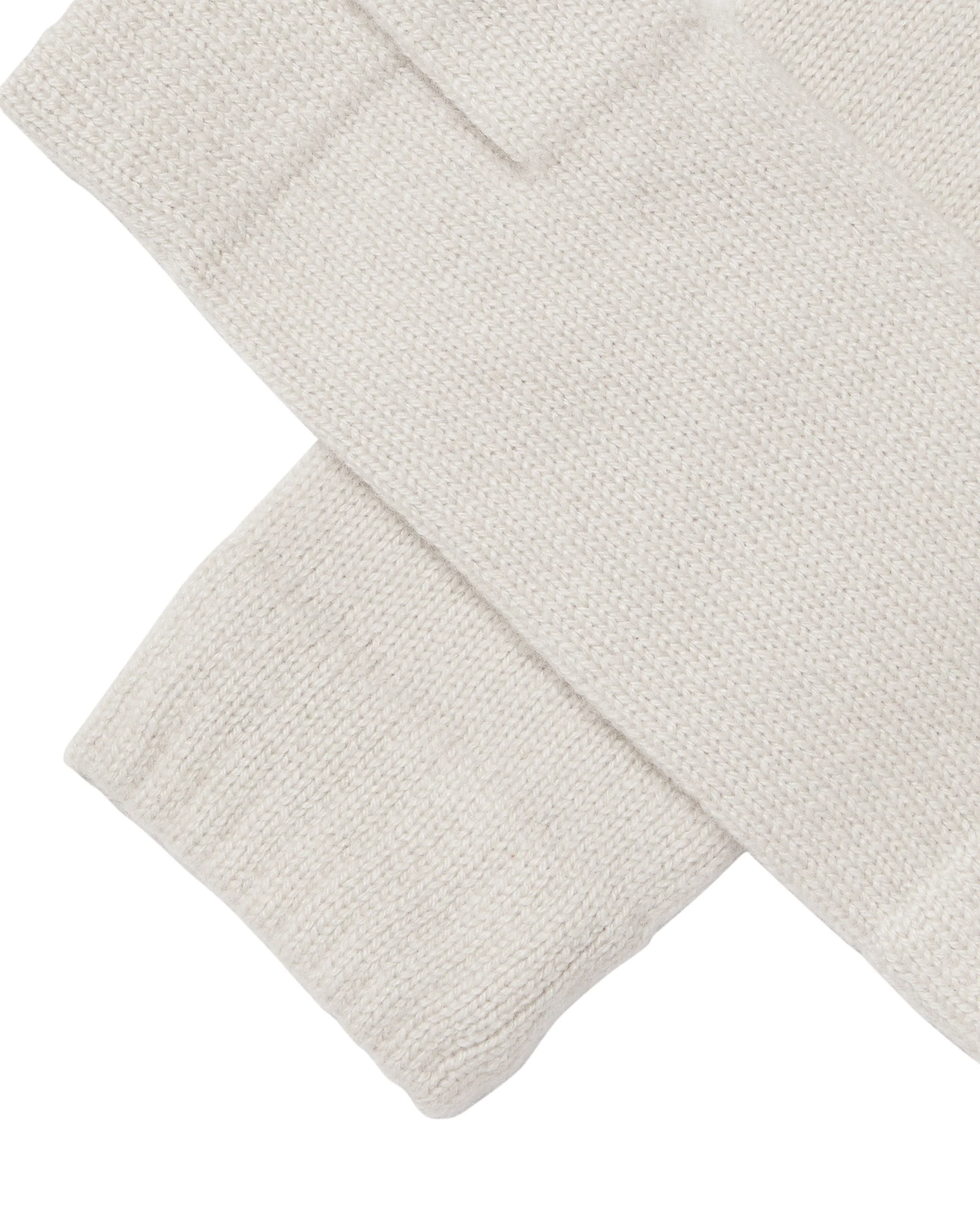 Unisex Fingerless Cashmere Gloves Snow Grey - Image 2
