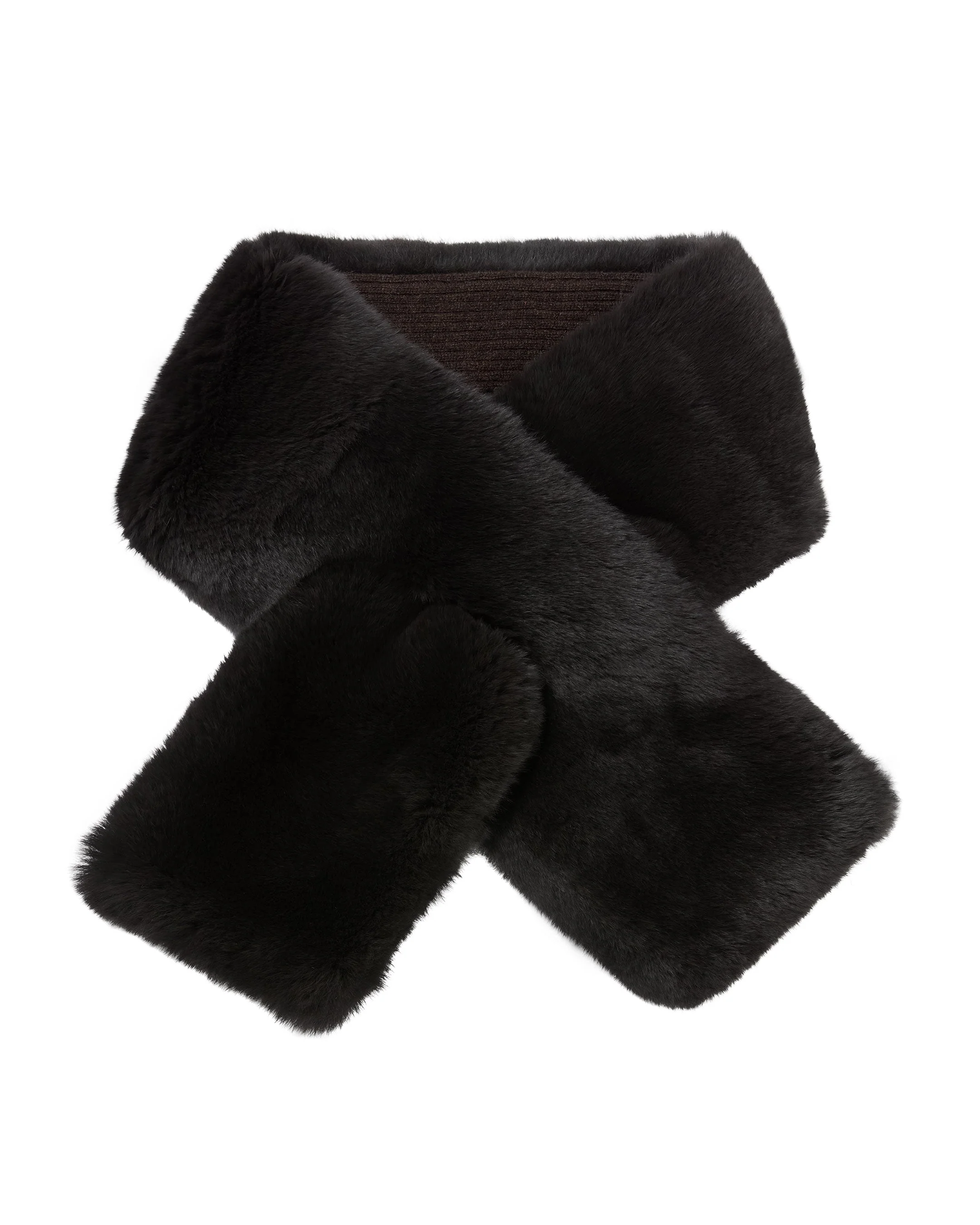 Unisex Fur Neckwarmer Chocolate Brown