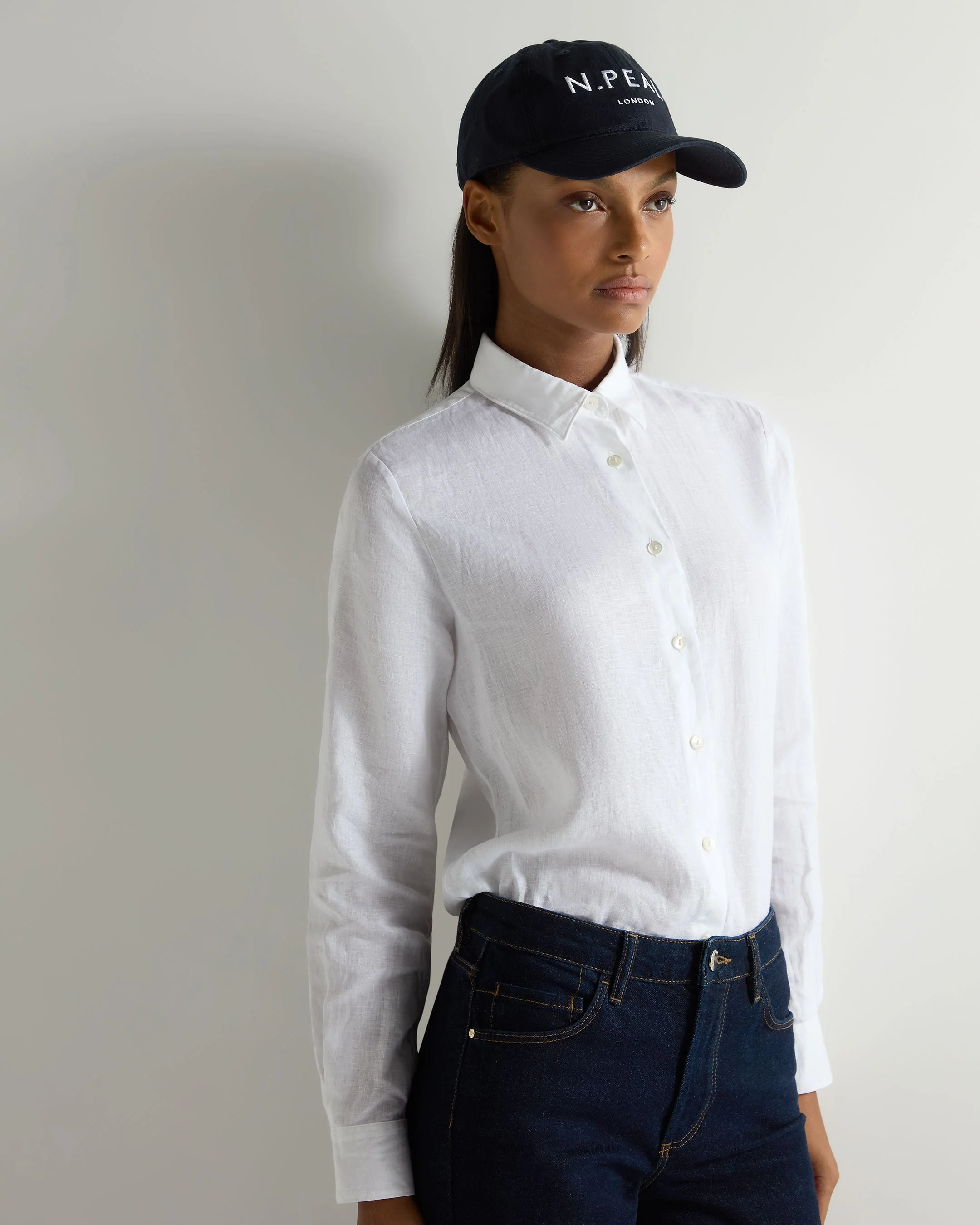 Unisex N.Peal Cotton Cap Navy Blue - Image 3