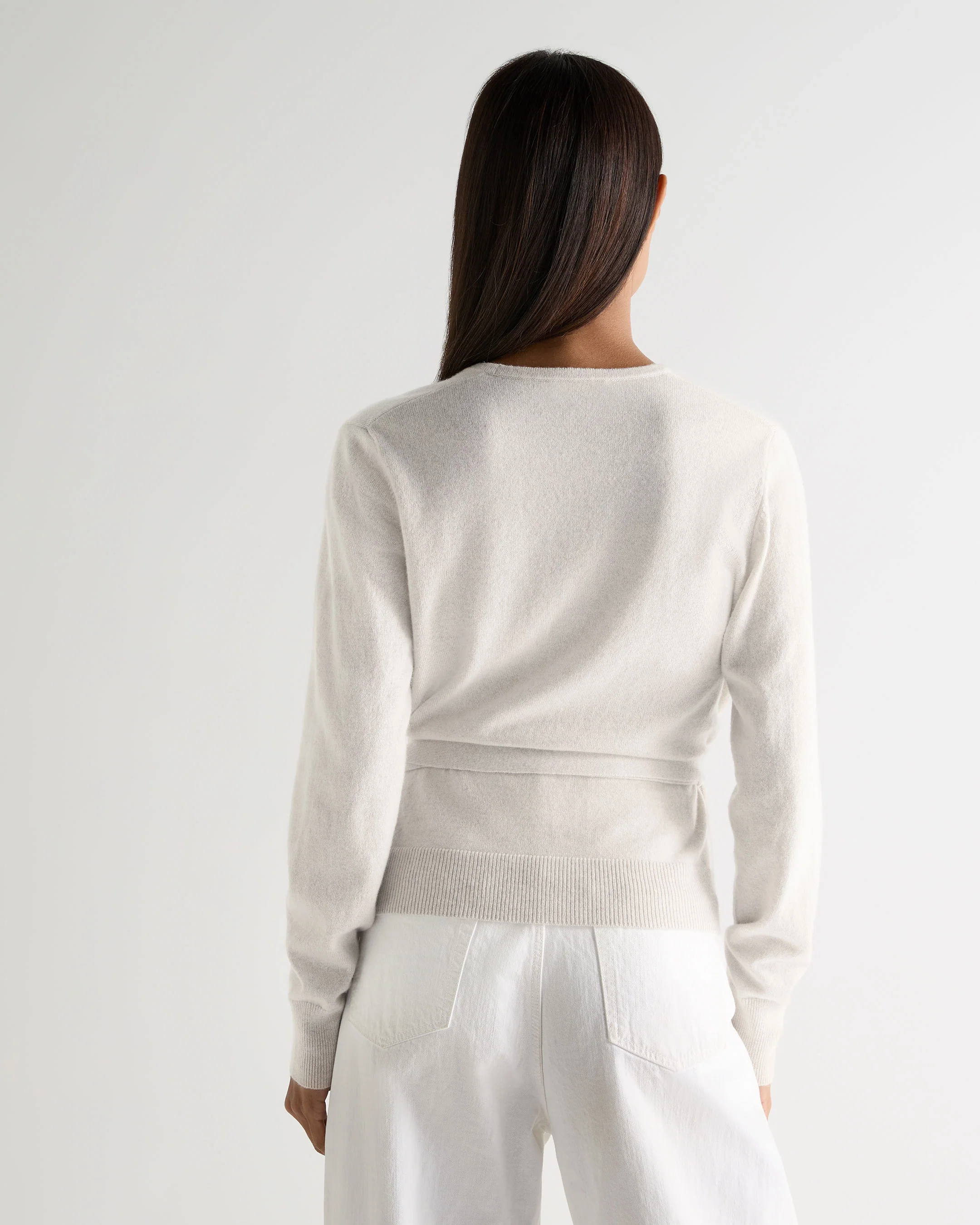 Women's Arabella Wrap Cardigan New Ivory White - Image 4
