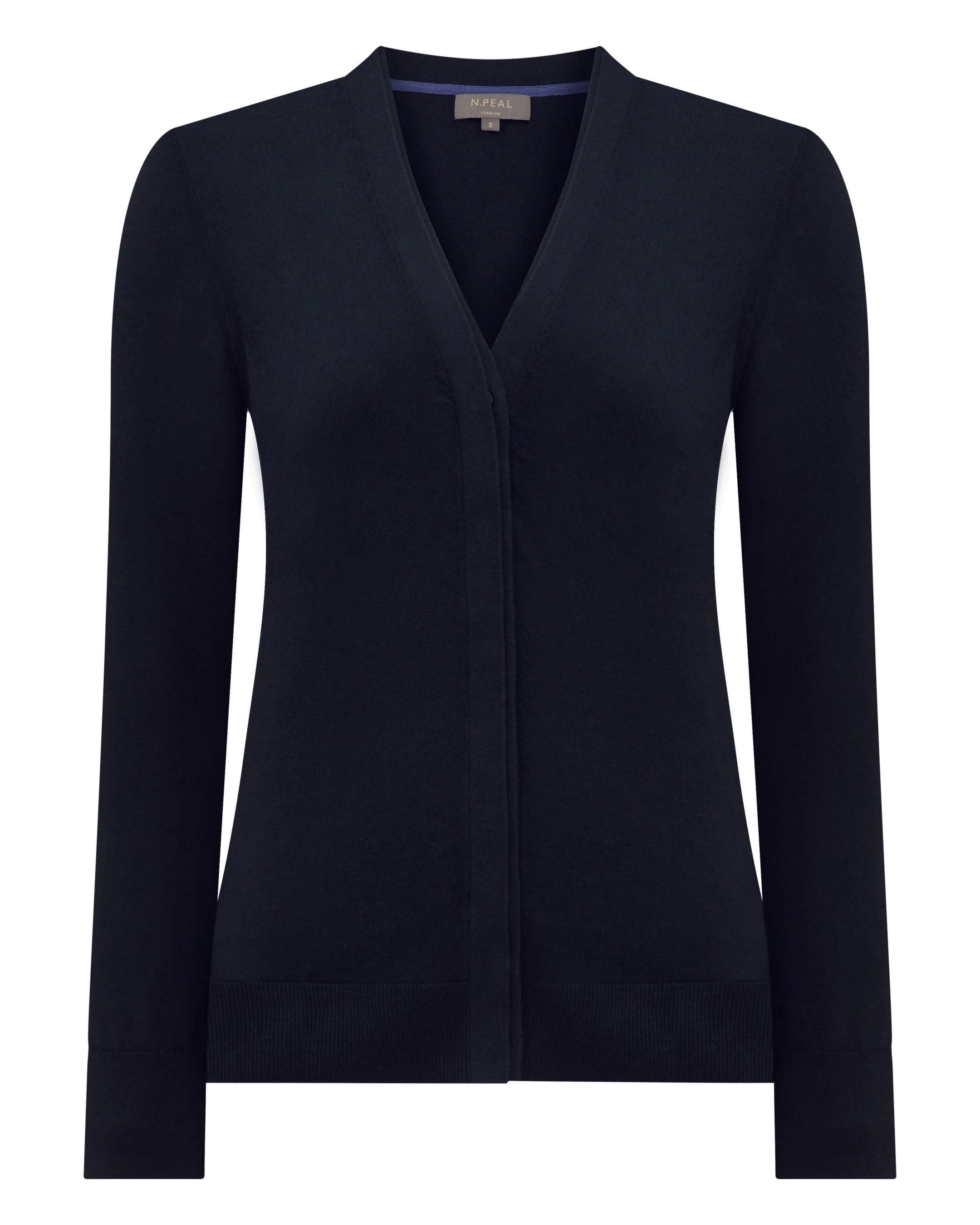 Women's Cotton Cashmere Cardigan Navy Blue - Image 2