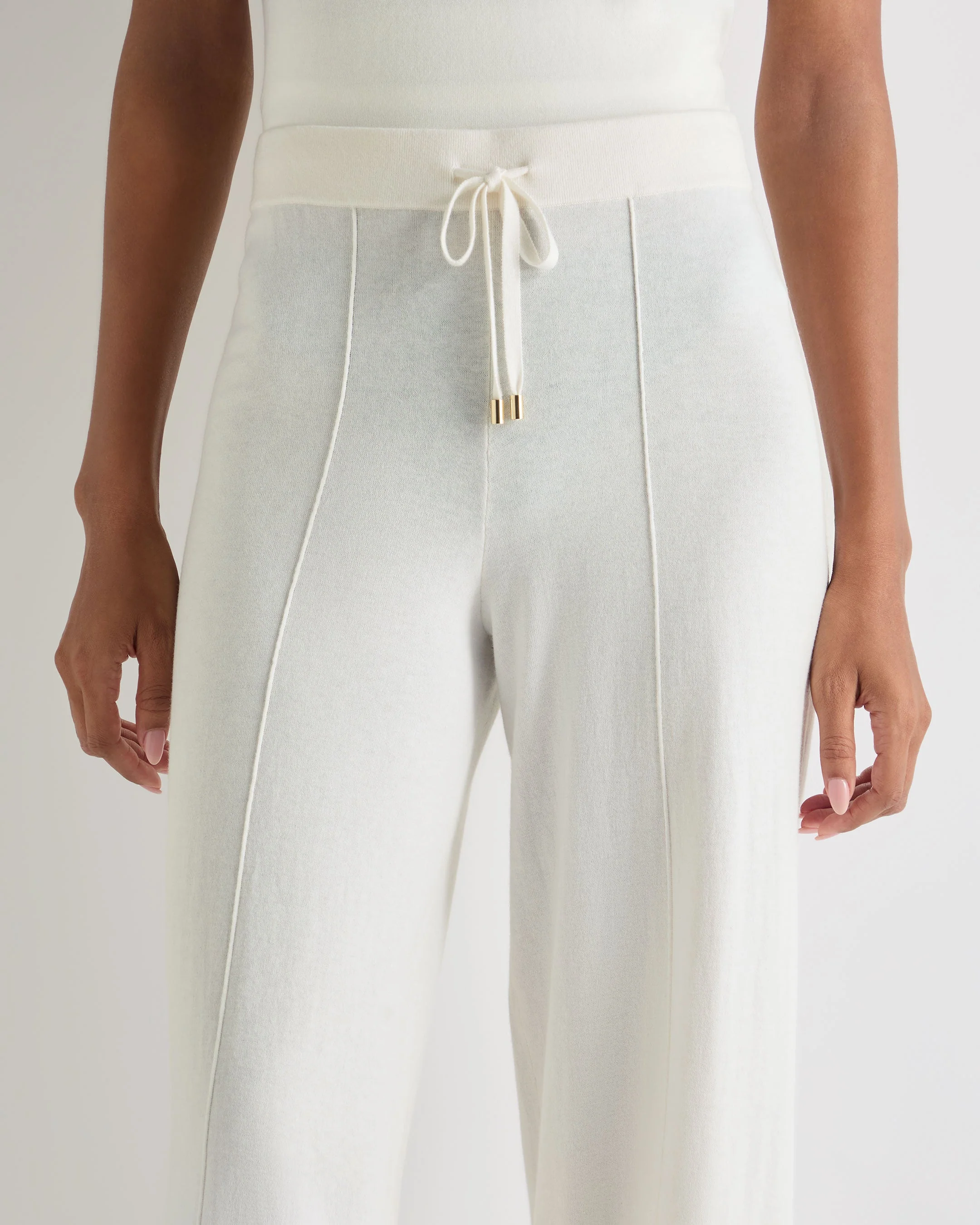 Women's Cotton Cashmere Pant New Ivory White - Image 5