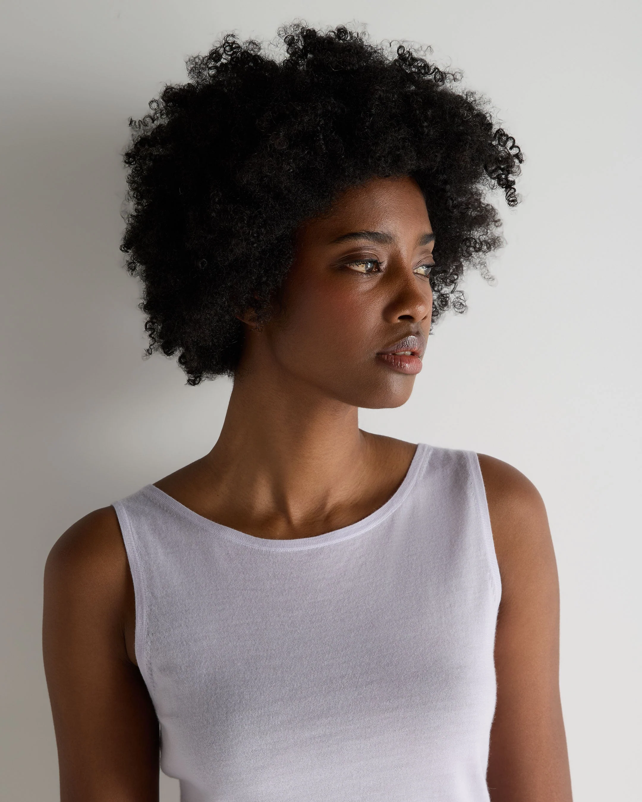 Women's Ella Superfine Cashmere Shell Top Lavender Purple - Image 5