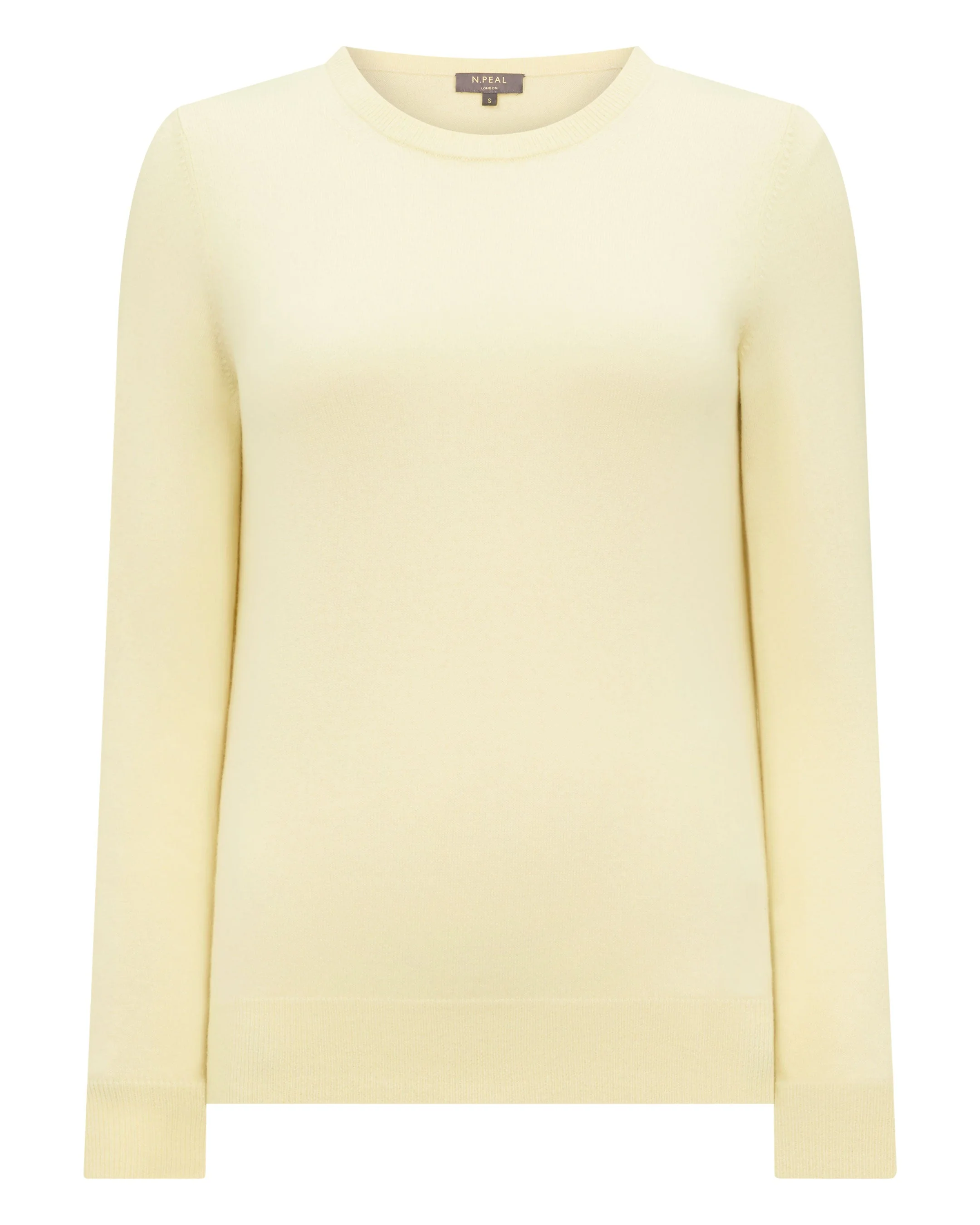 Women's Evie Classic Round Neck Cashmere Sweater Butter Yellow - Image 2