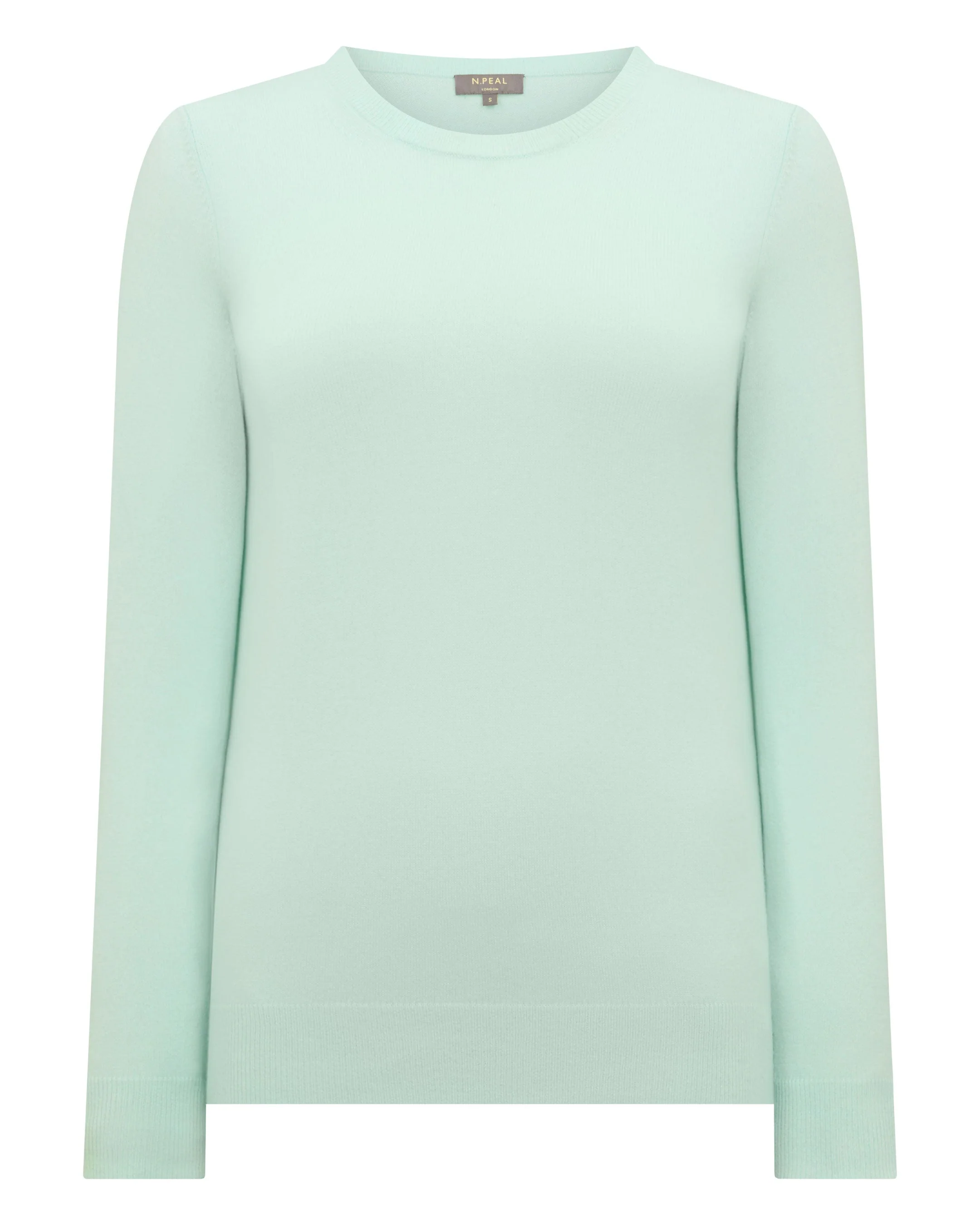 Women's Evie Classic Round Neck Cashmere Sweater Mint Green - Image 2