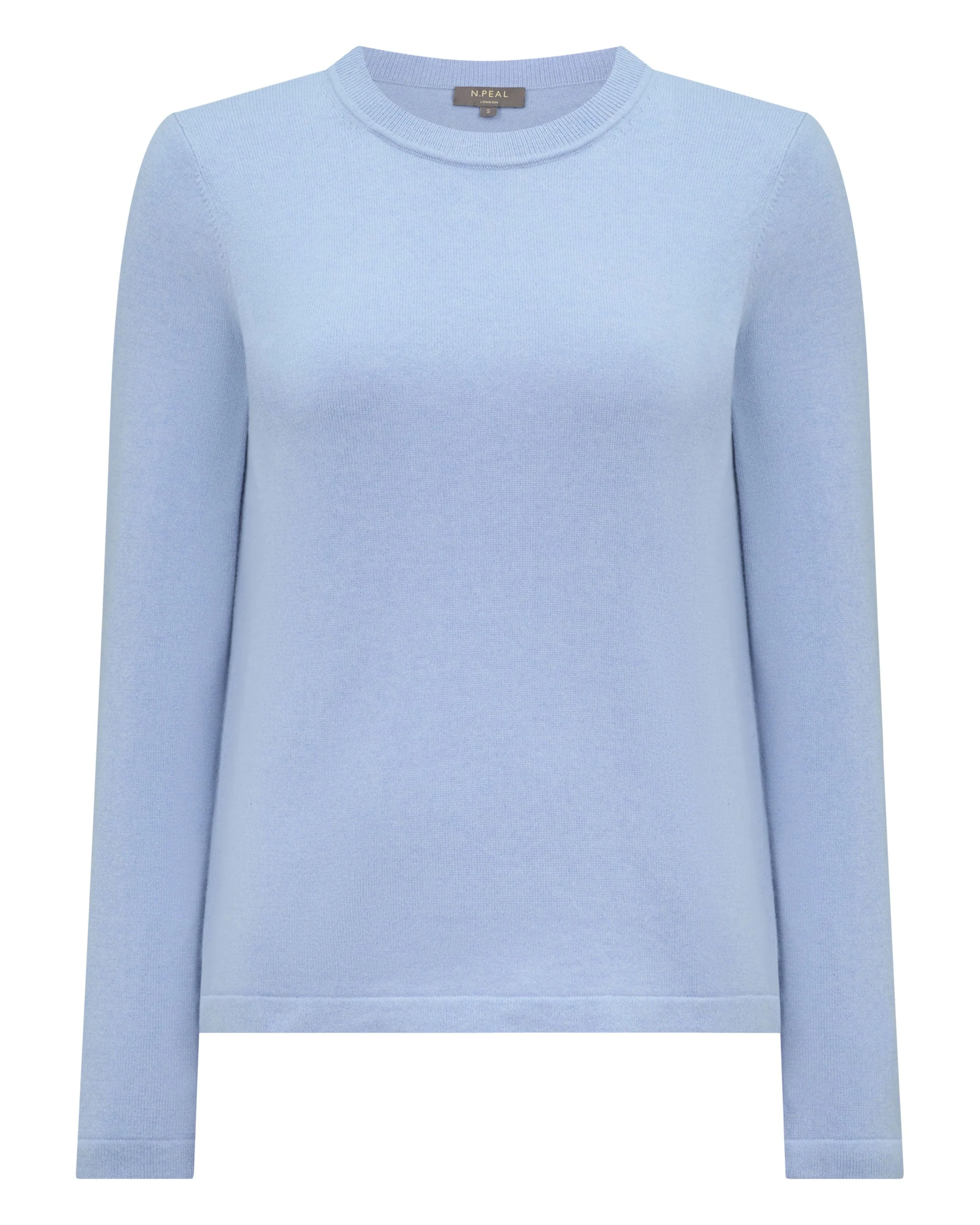 Women's Hallie Round Neck Cashmere Sweater Sea Mist Blue - Image 2