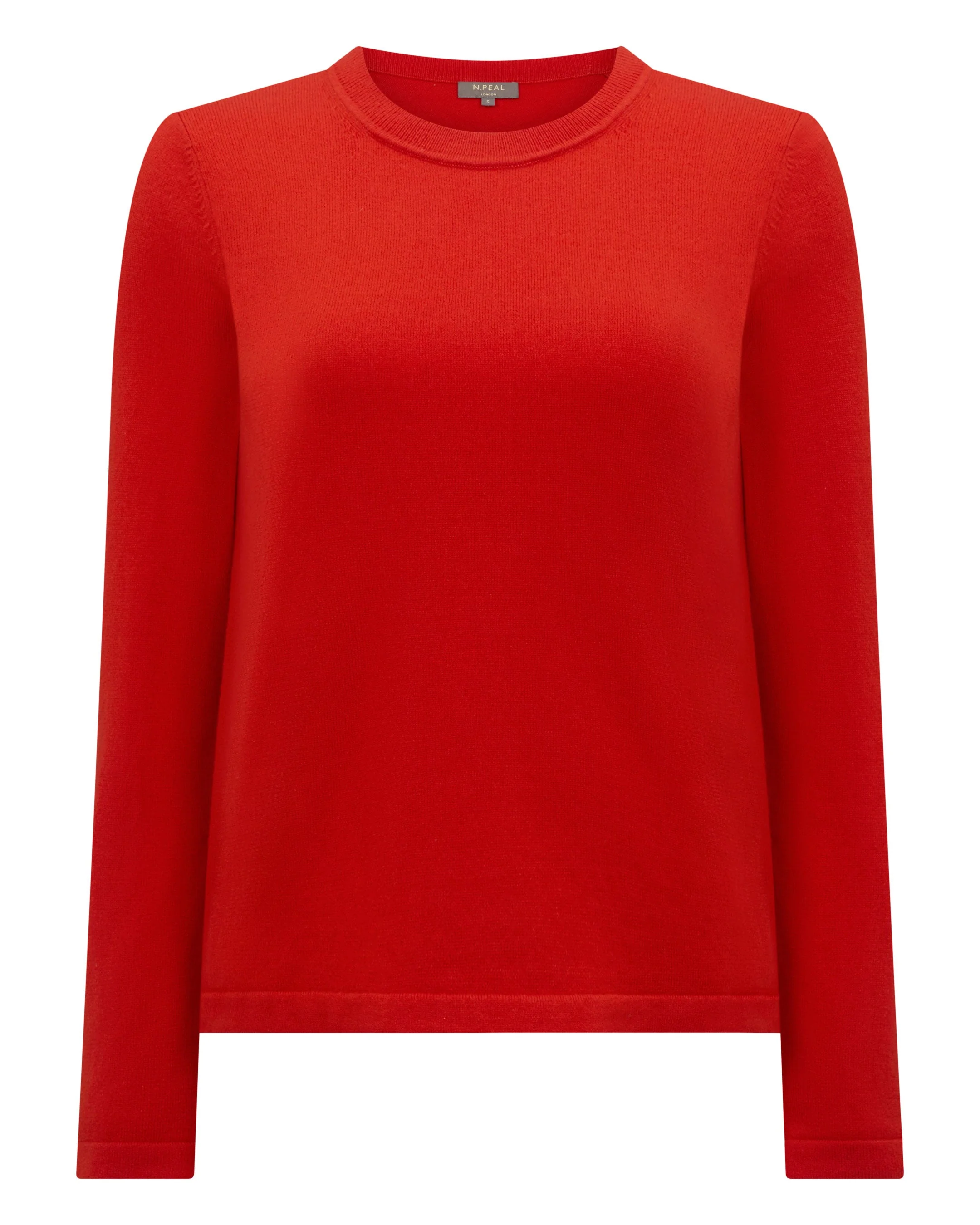 Women's Hallie Round Neck Cashmere Sweater Tomato Red - Image 2