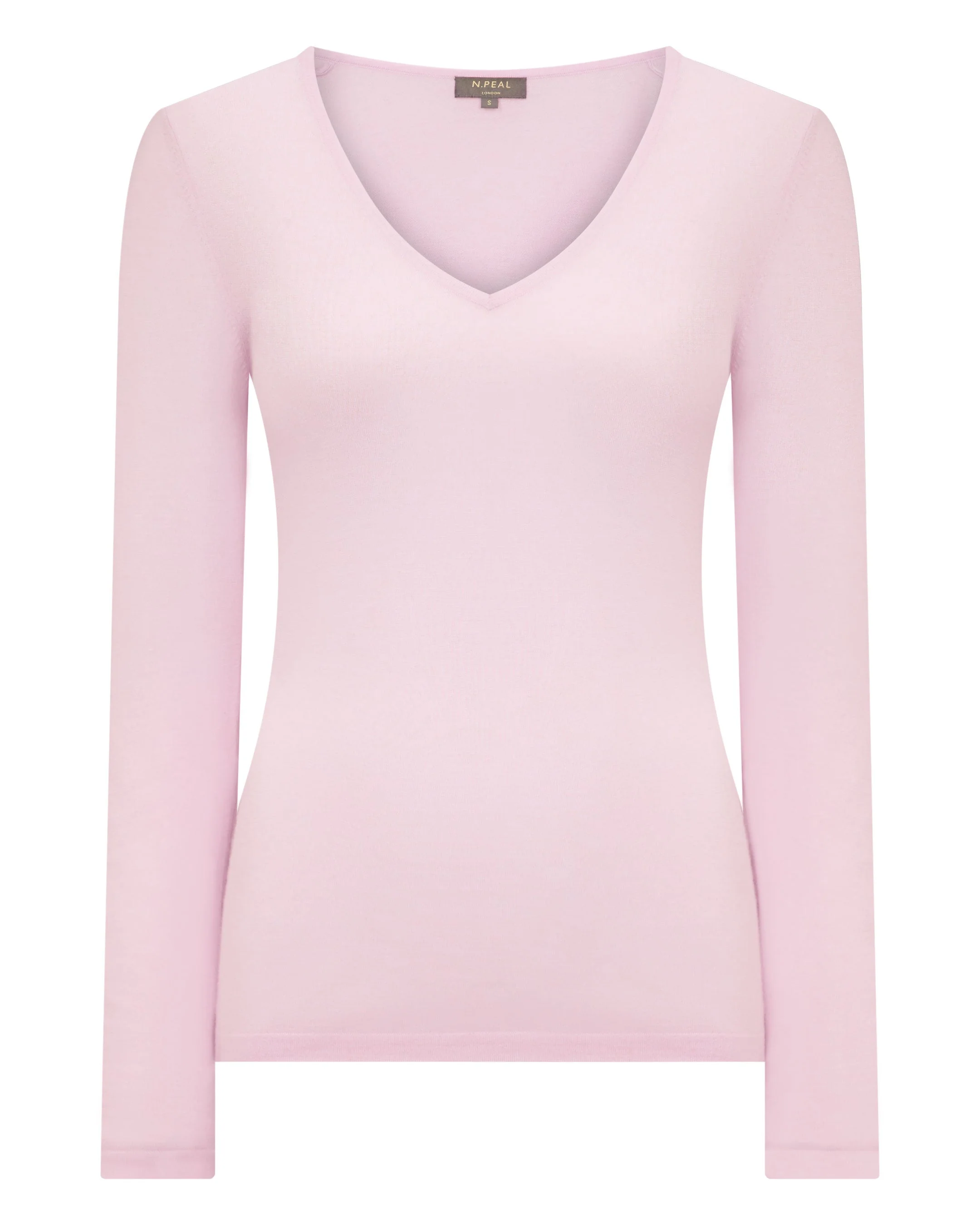 Women's Imogen Superfine Cashmere V Neck Sweater Rosewater Pink - Image 2