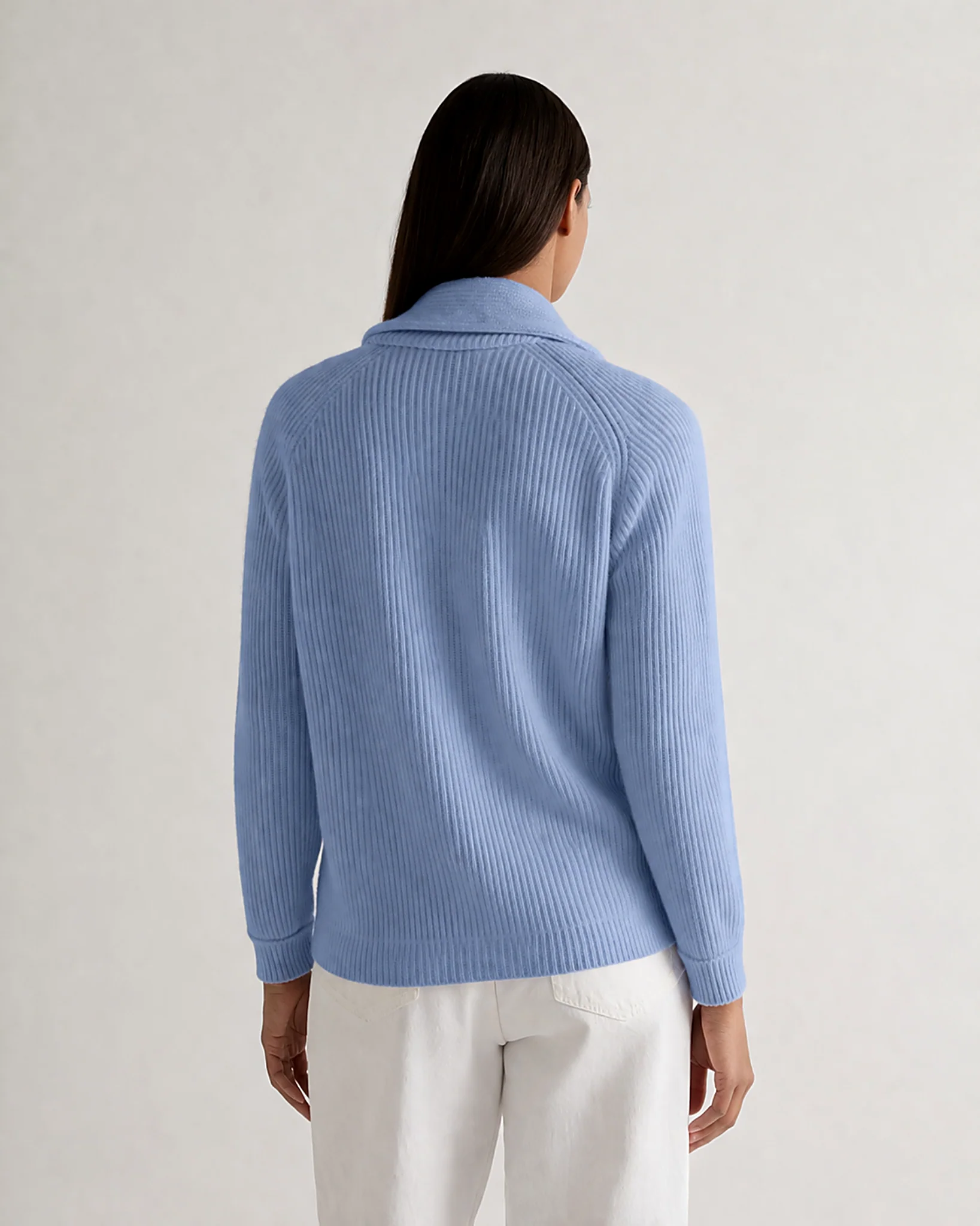 Women's Kensington Cashmere Cardigan Sea Mist Blue - Image 3