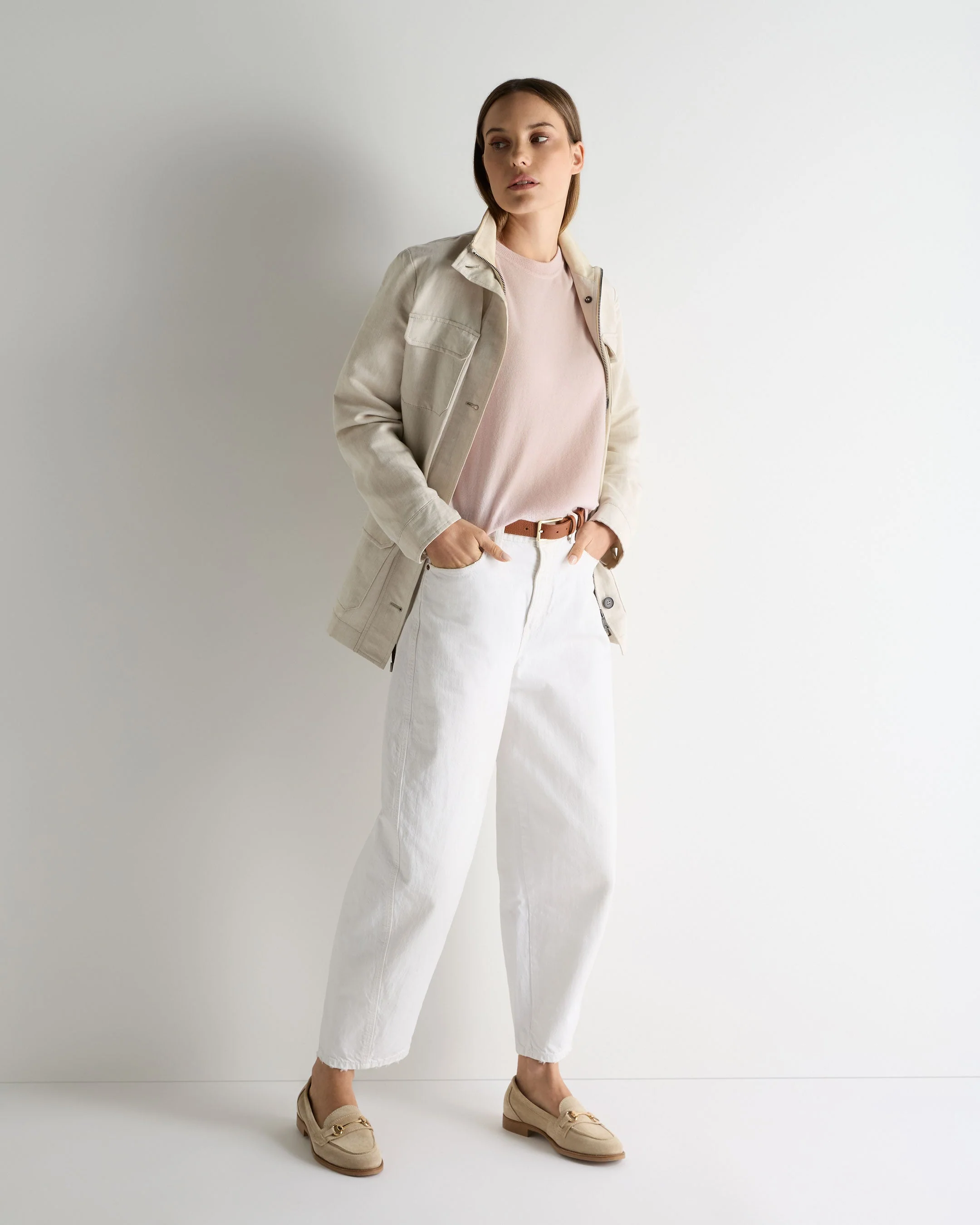 Women's Lottie Cashmere T-Shirt Powder Pink - Image 3
