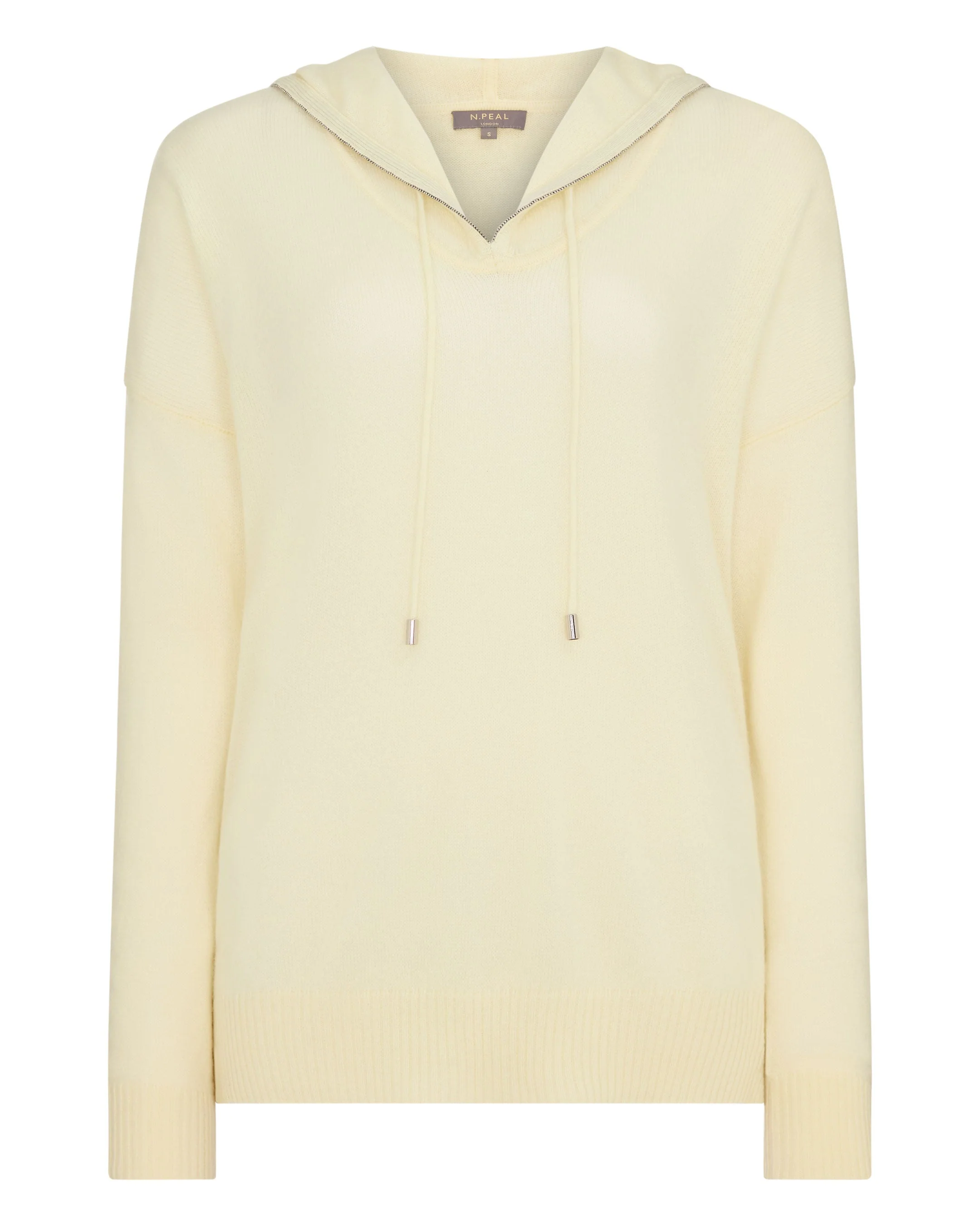 Women's Maya Metal Trim Cashmere Hoodie Butter Yellow - Image 2