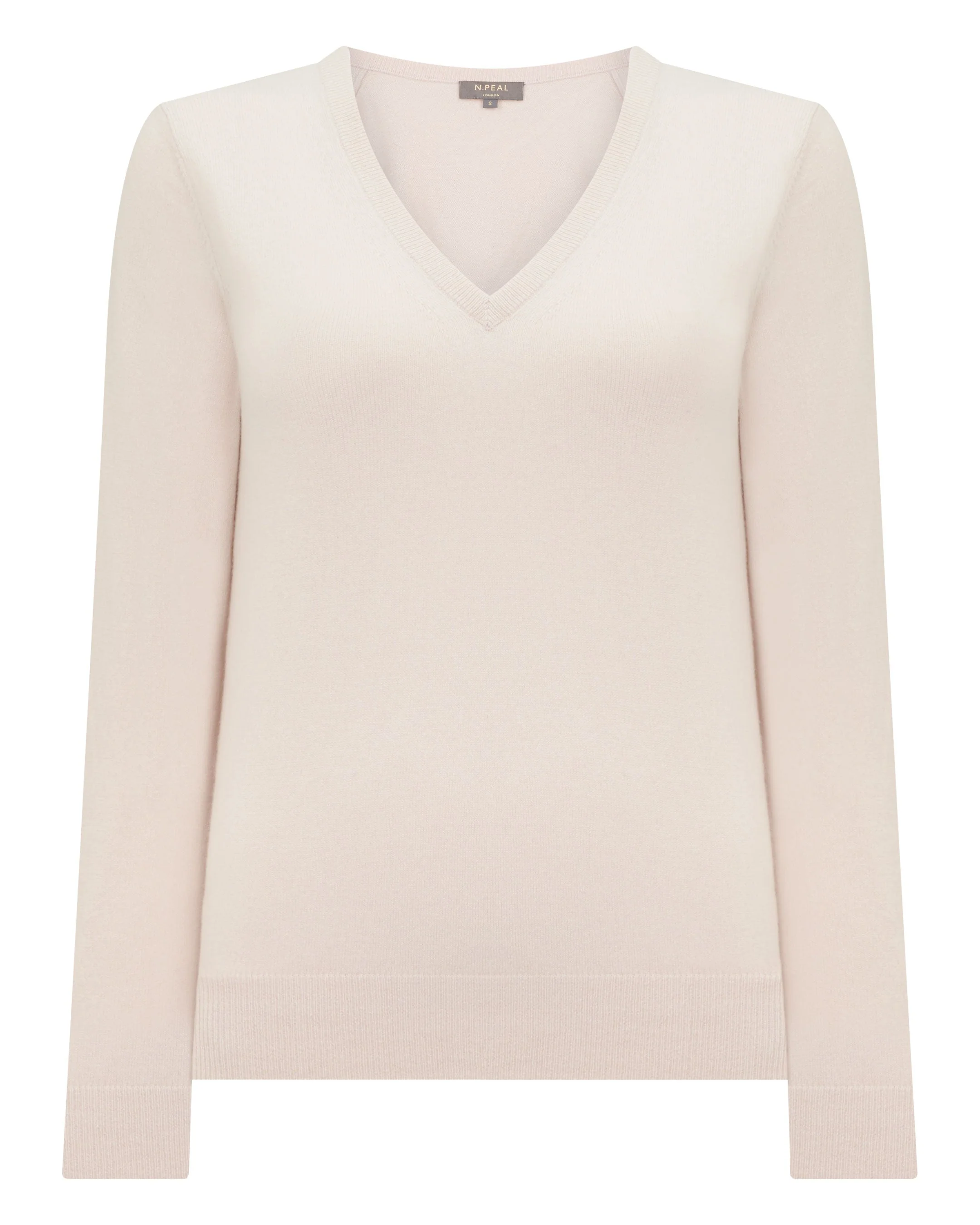 Women's Phoebe V Neck Cashmere Sweater Dove Pink - Image 2