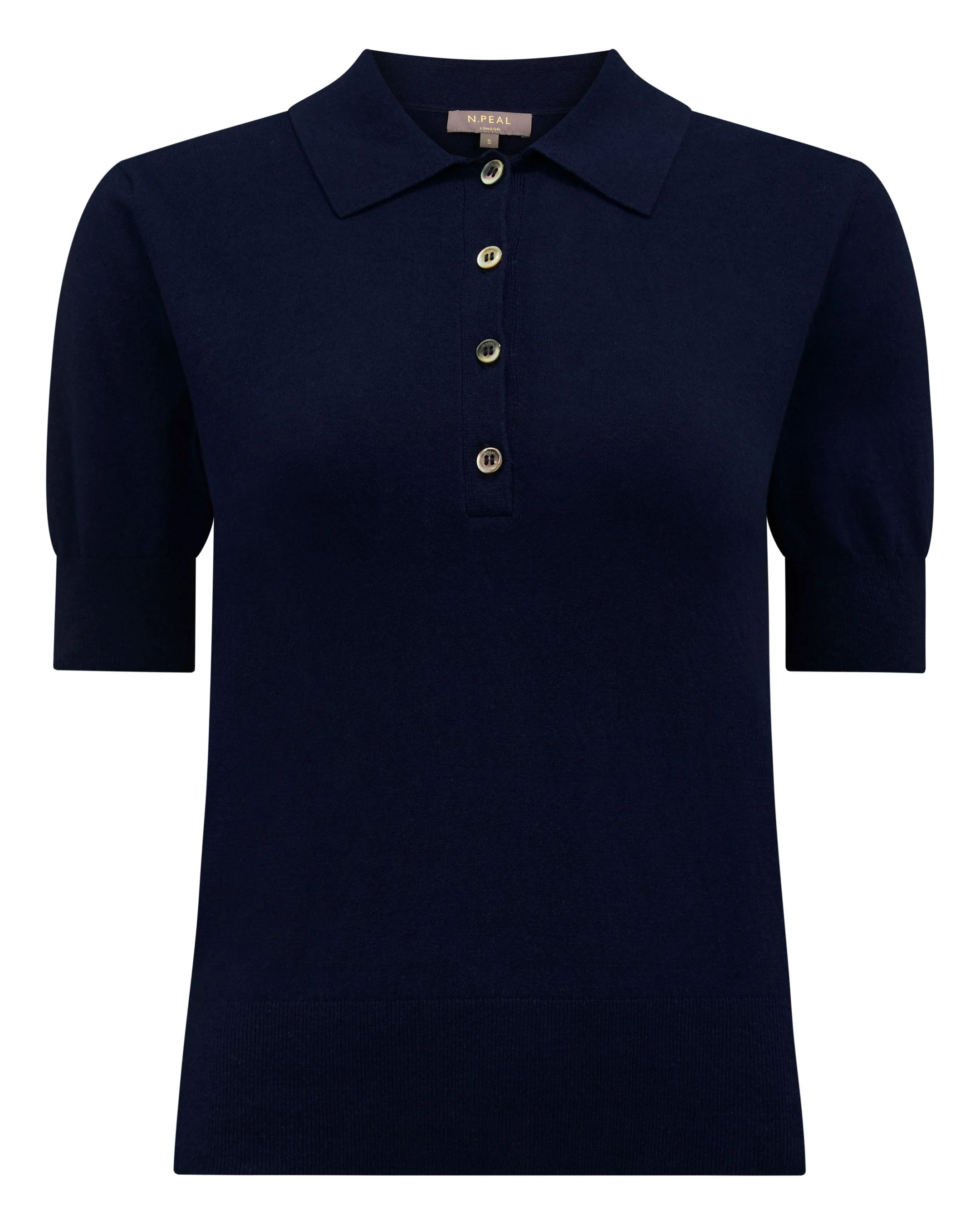 Women's Selene Linen Blend Polo Deep French Blue - Image 2